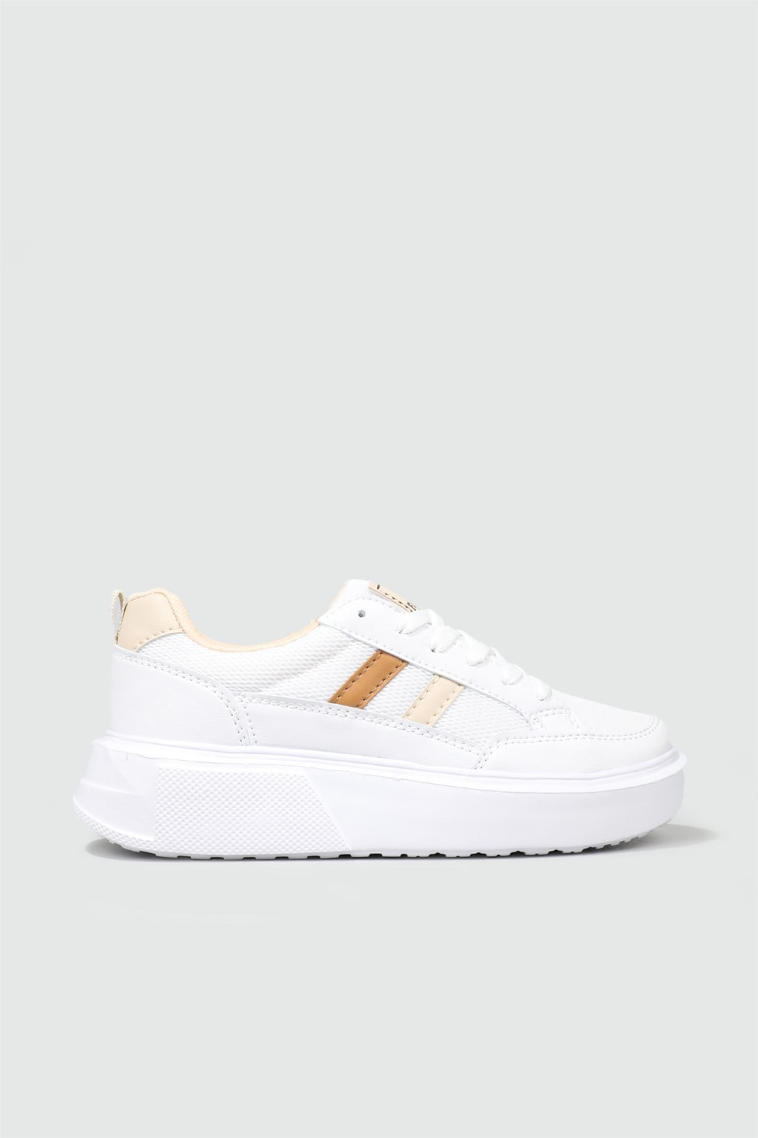 Rahat Nefes Alır Sneakers Beyaz Taba Kadın Spor Ayakkabı 151 Kadın Günlük Spor Ayakkabı Dark Step DARKSTEP 151 ZEN SPOR AYAK