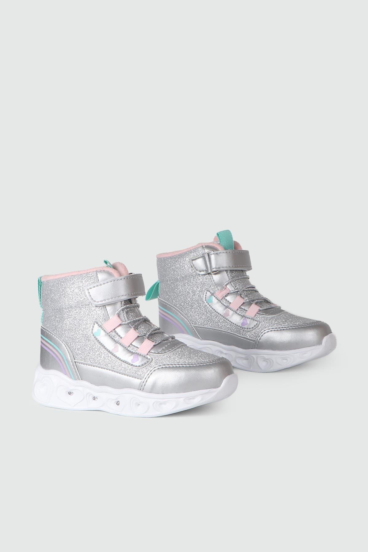 Rahat Su İtici Gümüş Çocuk Bot KİDS Çocuk bot & Çizme Cool COOL KİDS Işıklı Çocuk Bot