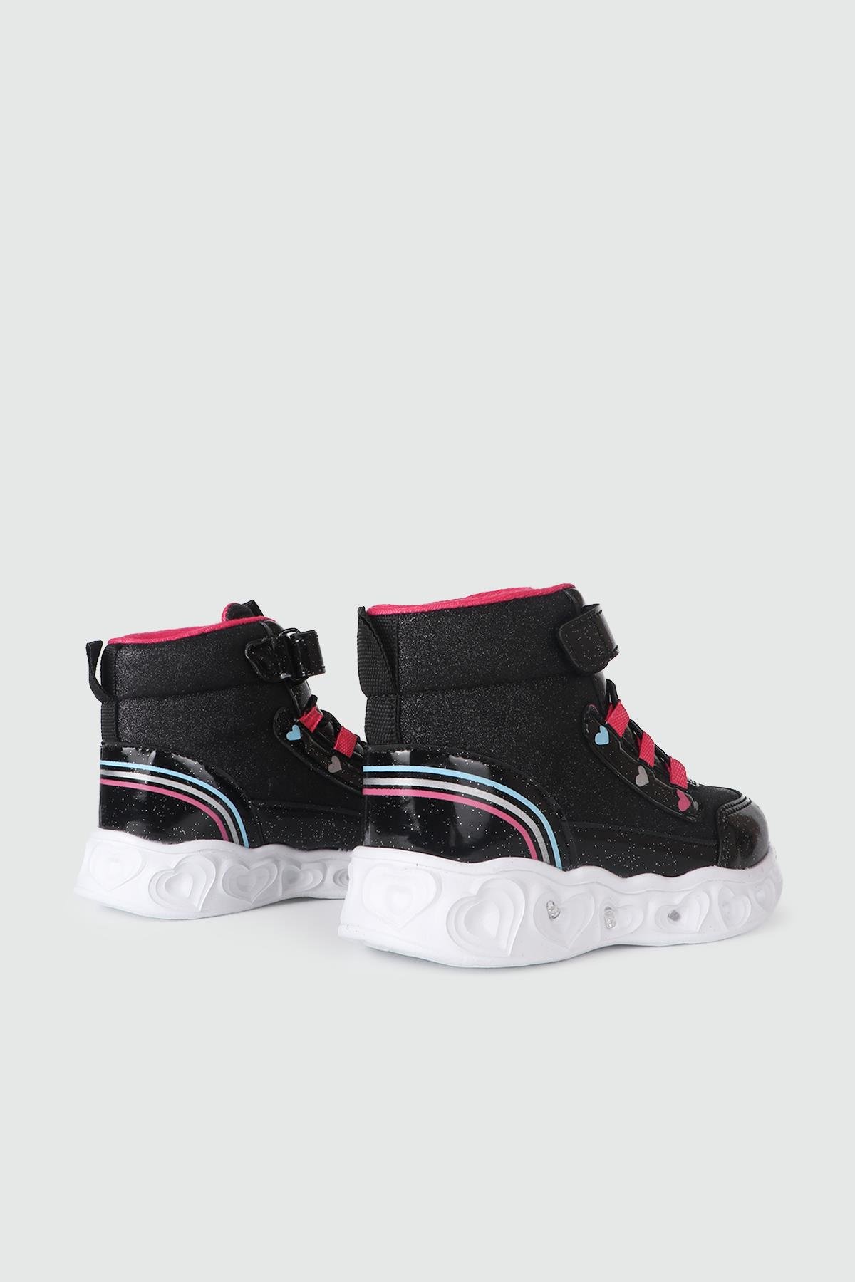 Rahat Su İtici Siyah Çocuk Bot KİDS Çocuk bot & Çizme Cool COOL KİDS Işıklı Çocuk Bot