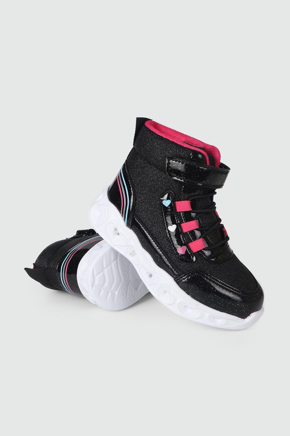 Rahat Su İtici Siyah Çocuk Bot KİDS Çocuk bot & Çizme Cool COOL KİDS Işıklı Çocuk Bot