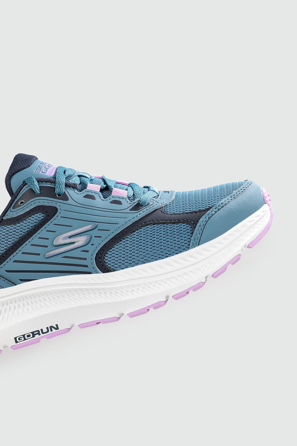 Rahat Taban Bağcıklı Mavi/Mor Kadın Spor Ayakkabı 128606 BLPR Kadın Günlük Spor Ayakkabı Skechers SKECHERS 128606 BLPR