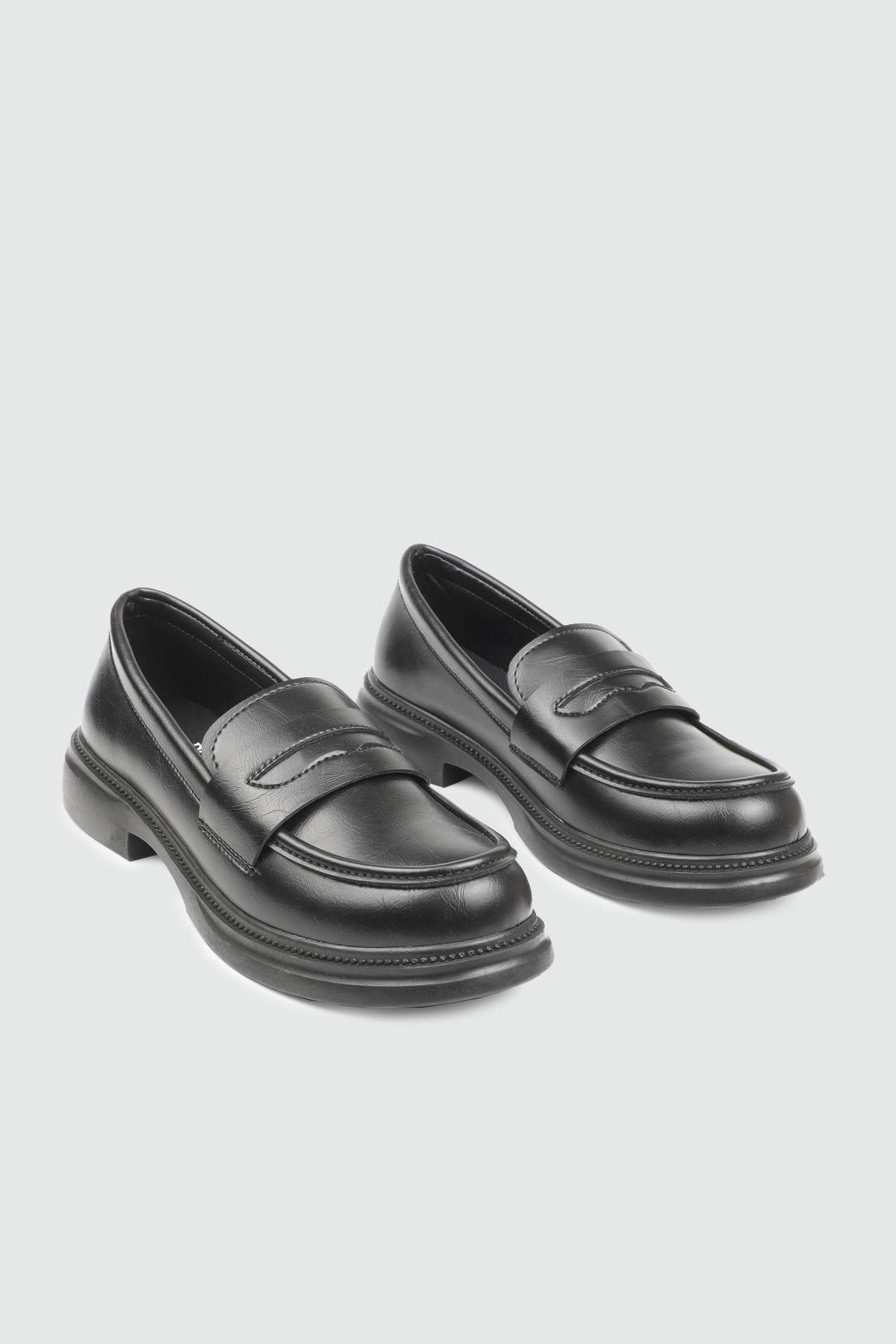 Rahat Taban Düz Siyah Kadın Ayakkabı 800 Kadın Babet MyBella MY BELLA DV-2530 KADIN 25K