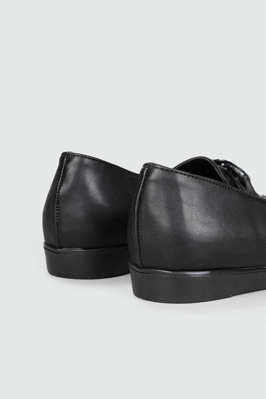 Rahat Zincirli Siyah Kadın Ayakkabı ŞM-028 Kadın Babet Carla Bella My Bella ŞM-028 Zincirli 23Y