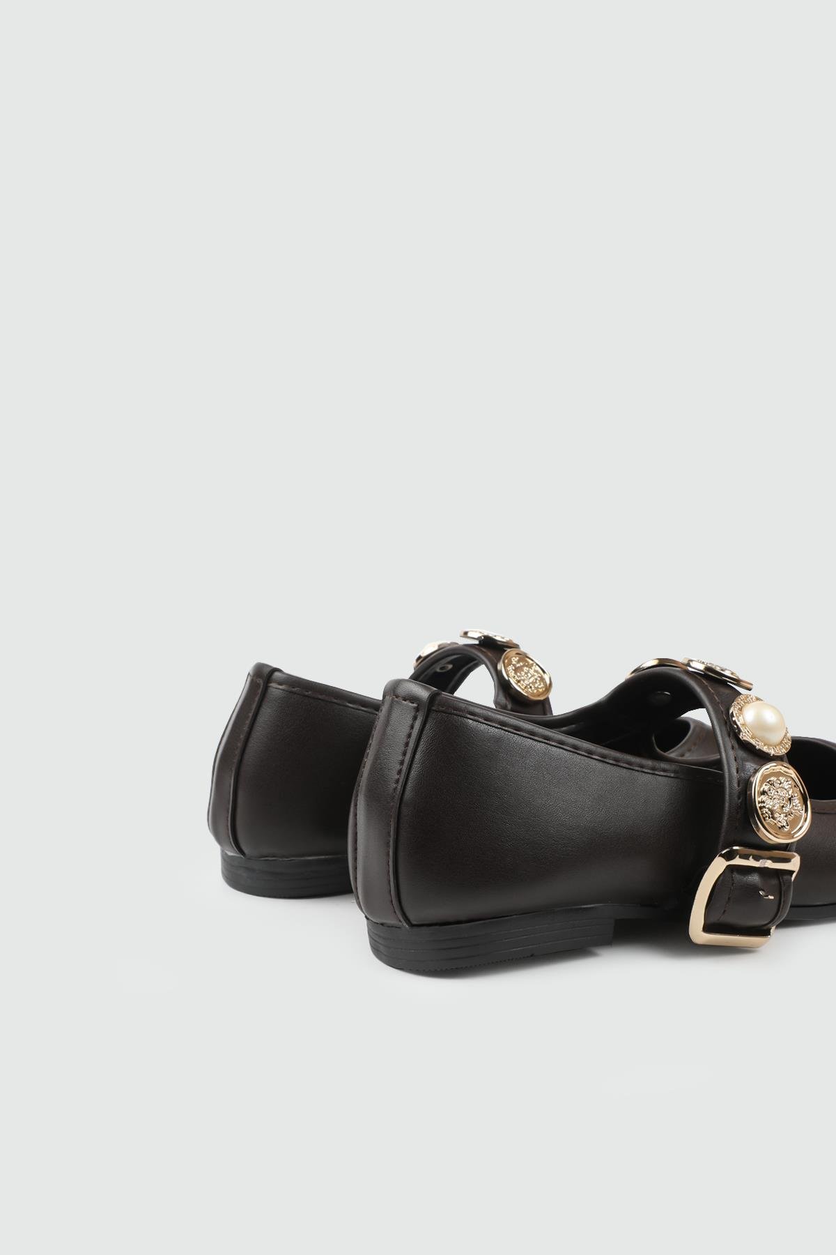 Rozetli Günlük Rahat Kahve Babet SDY-116-300 Kadın Babet MyBella My Bella SDY-116-300 Kadın 25Y