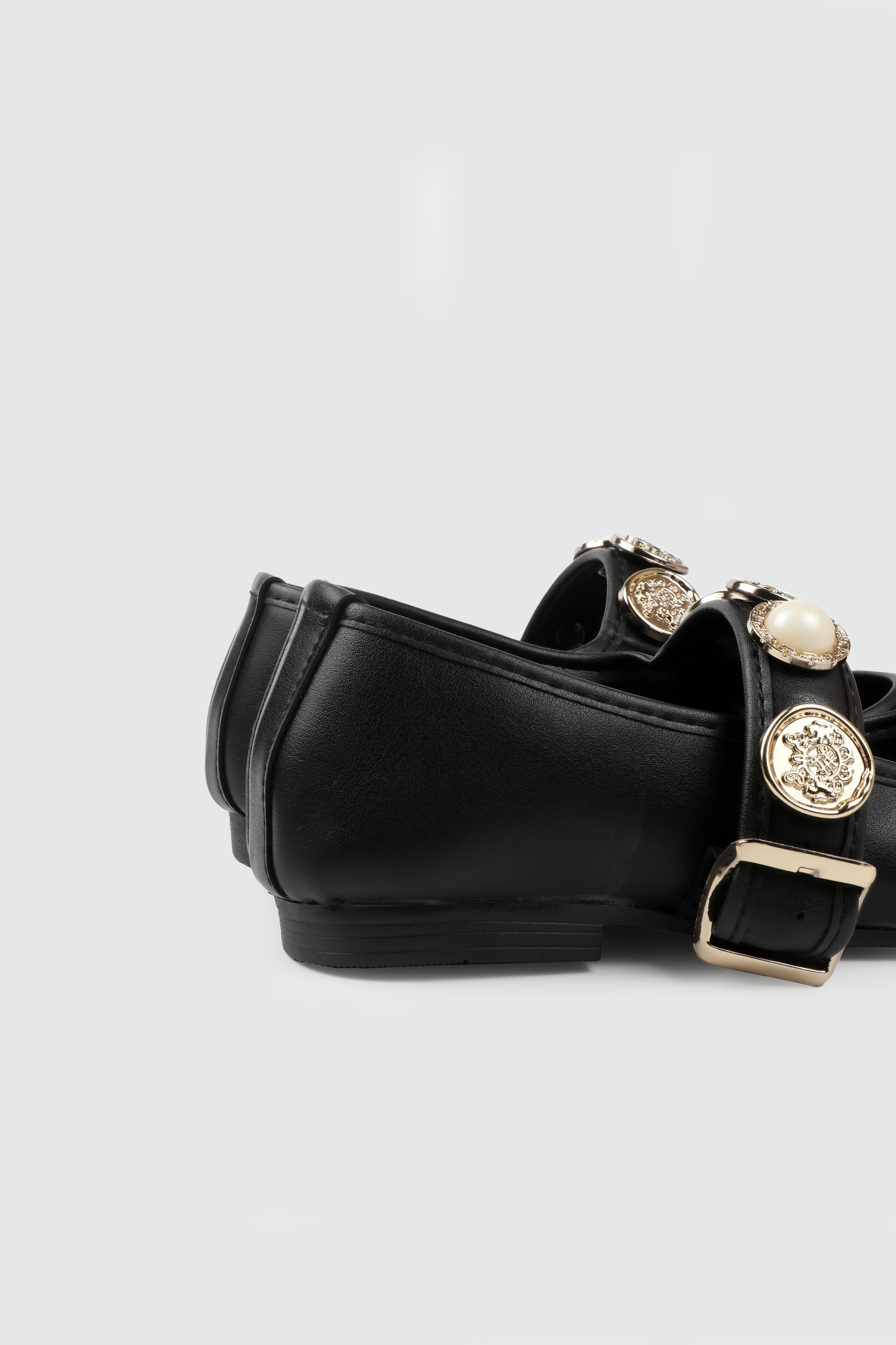 Rozetli Günlük Rahat Siyah Babet SDY-116-300 Kadın Babet MyBella My Bella SDY-116-300 Kadın 25Y