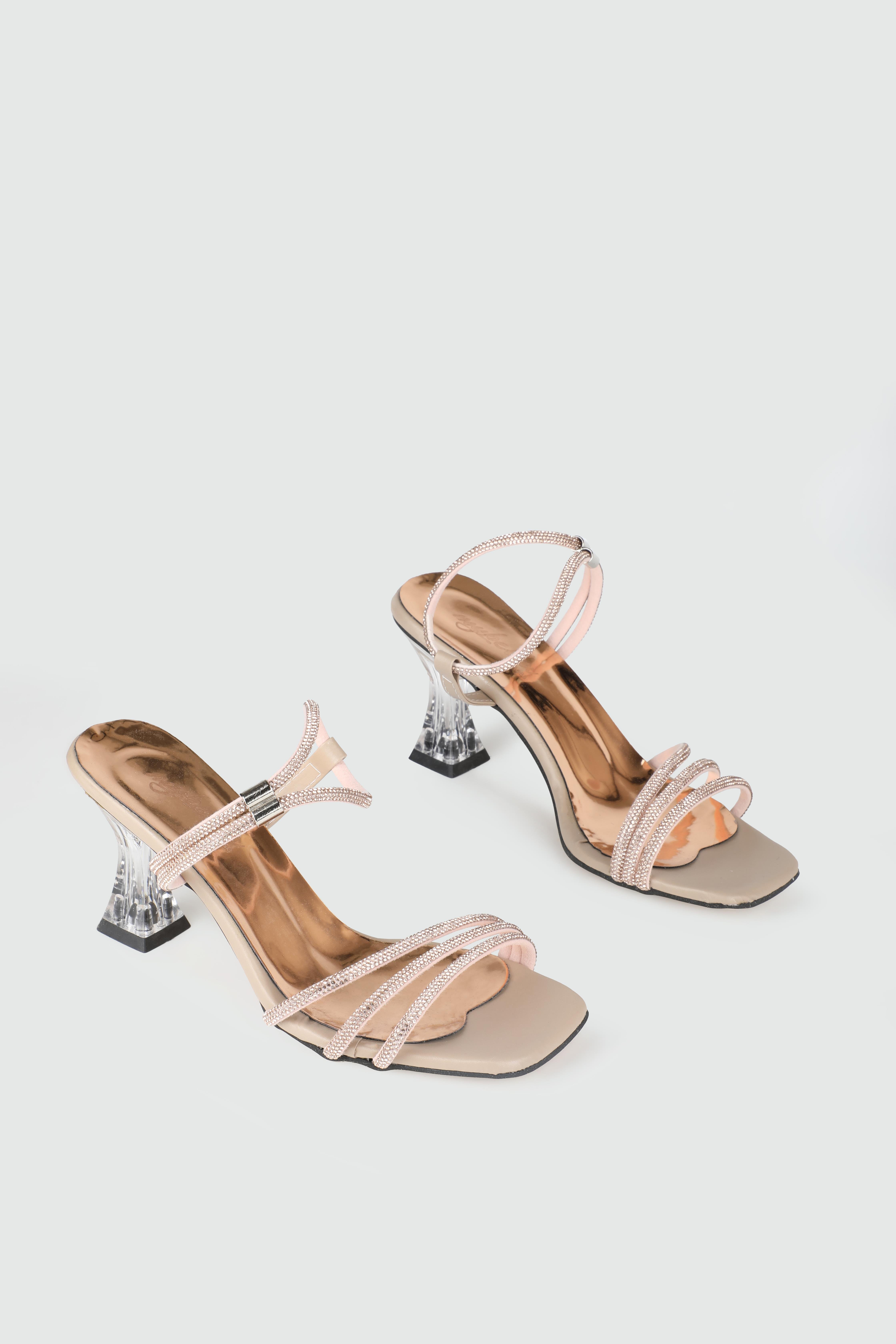 Şeffaf Topuklu Taşlı Nut Kadın Ayakkabı MS-SK-02 Kadın Abiye/Gece Carla Bella My Bella MS-SK-02 Kadın 25Y