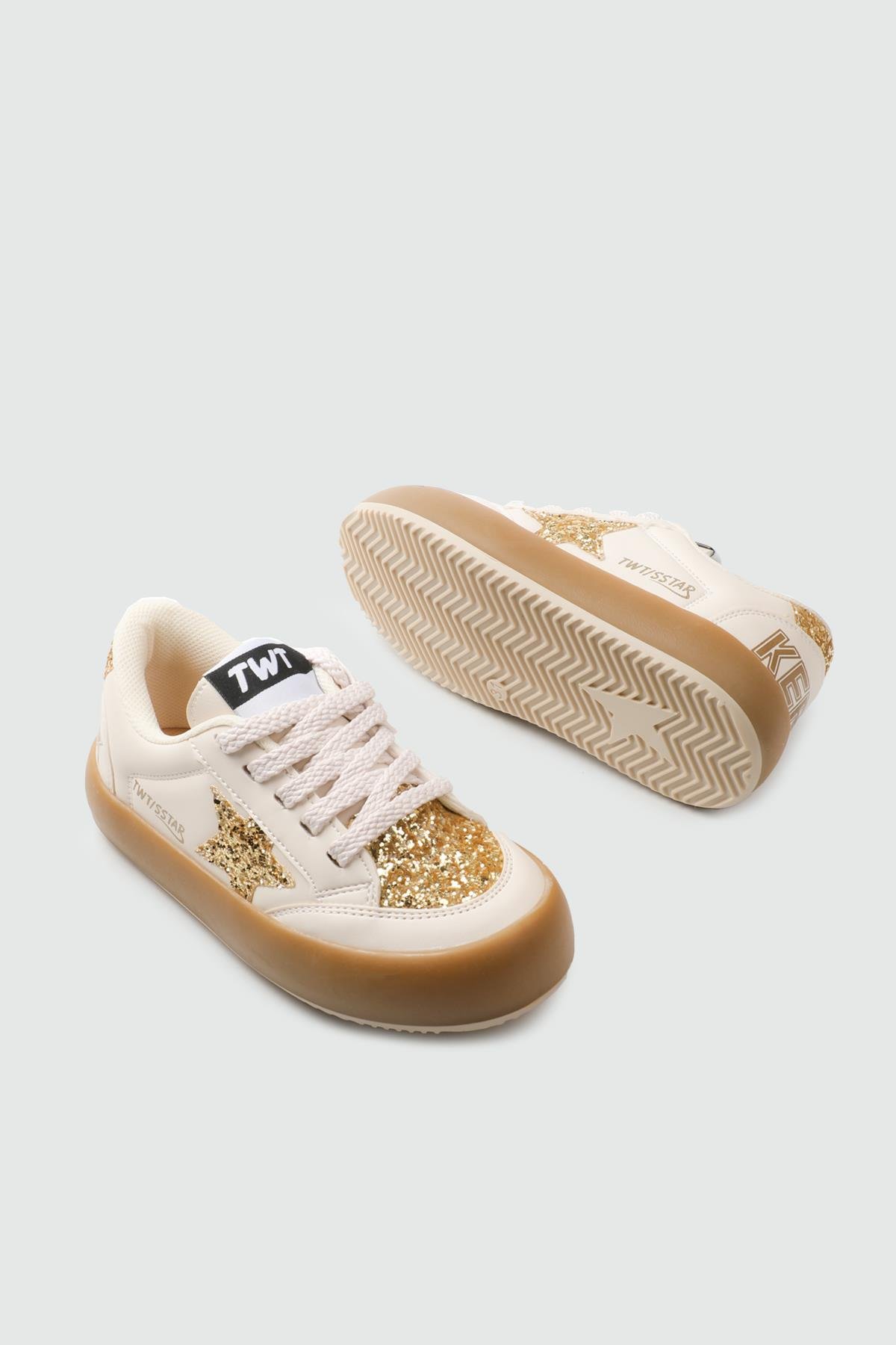 SİMLİ COCUK SPOR AYAKKABI Krem Altın Taşlı SİMLİ COCUK SPOR AYAKKABI TWİTTO 023 FİLET 25K Kategorisiz Tiwittoys TWİTTO 023 FİLET 25K