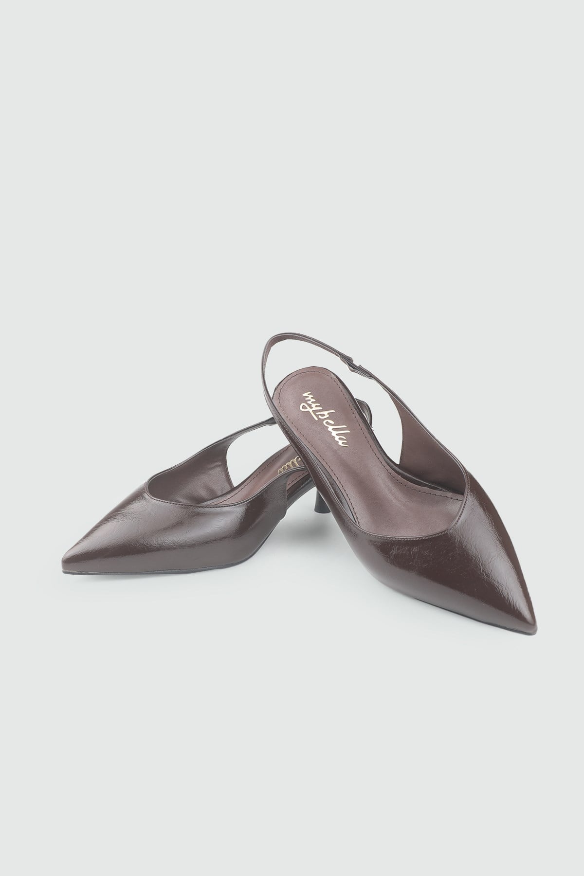 Sivri Burun Alçak Topuklu Kahve Rustik Stiletto My Bella HM-308 Kadın Alçak Topuklu MyBella My Bella HM-308 Kadın 26Y