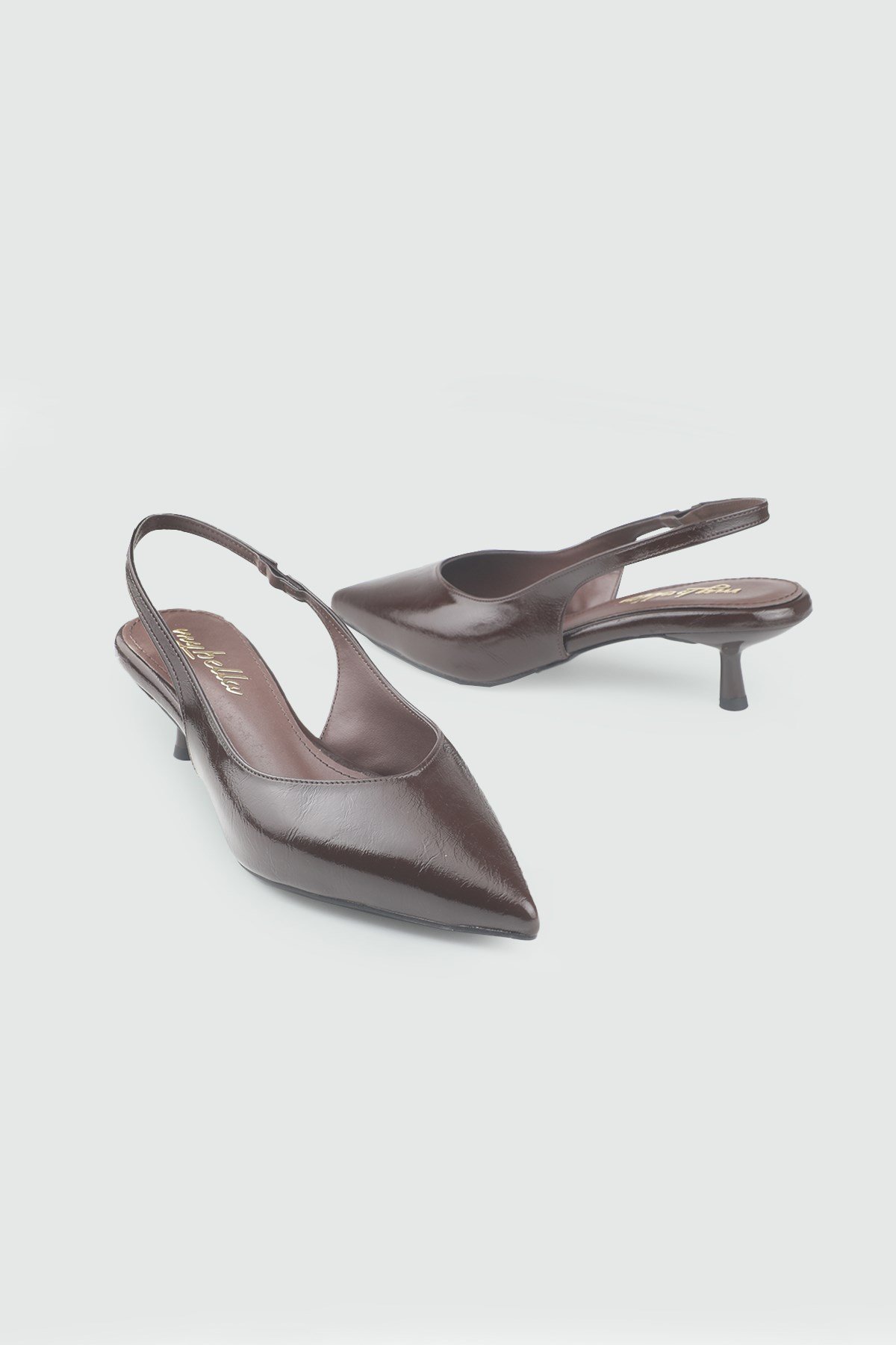 Sivri Burun Alçak Topuklu Kahve Rustik Stiletto My Bella HM-308 Kadın Alçak Topuklu MyBella My Bella HM-308 Kadın 26Y