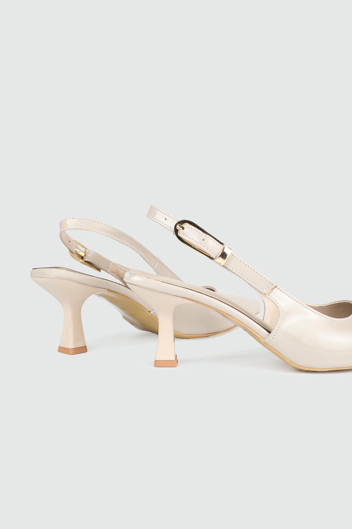 Sivri Burun Alçak Topuklu Stiletto Ten Rugan Kadın Topuklu Ayakkabı TU-711 Kadın Alçak Topuklu MyBella My Bella TU-711 Kadın 25Y