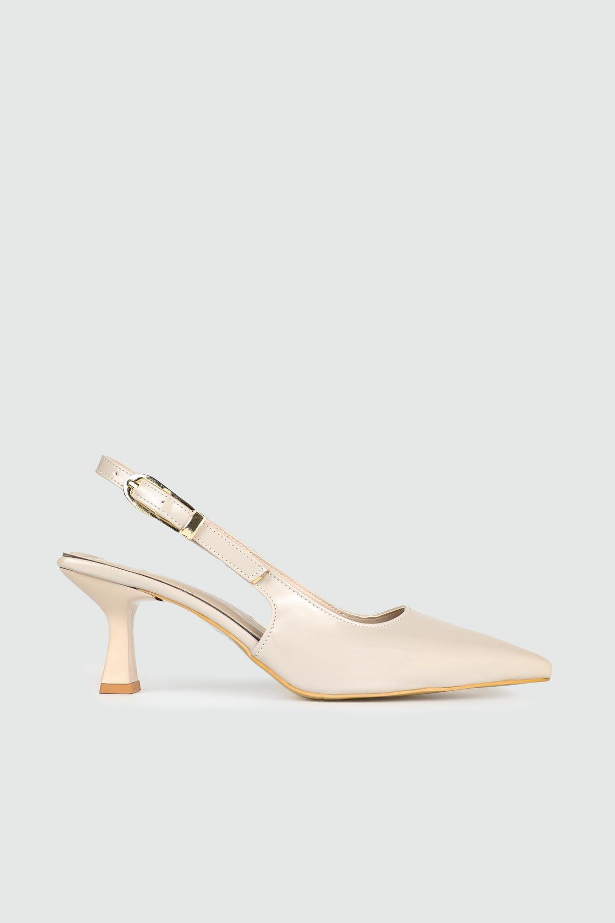 Sivri Burun Alçak Topuklu Stiletto Ten Rugan Kadın Topuklu Ayakkabı TU-711 Kadın Alçak Topuklu MyBella My Bella TU-711 Kadın 25Y