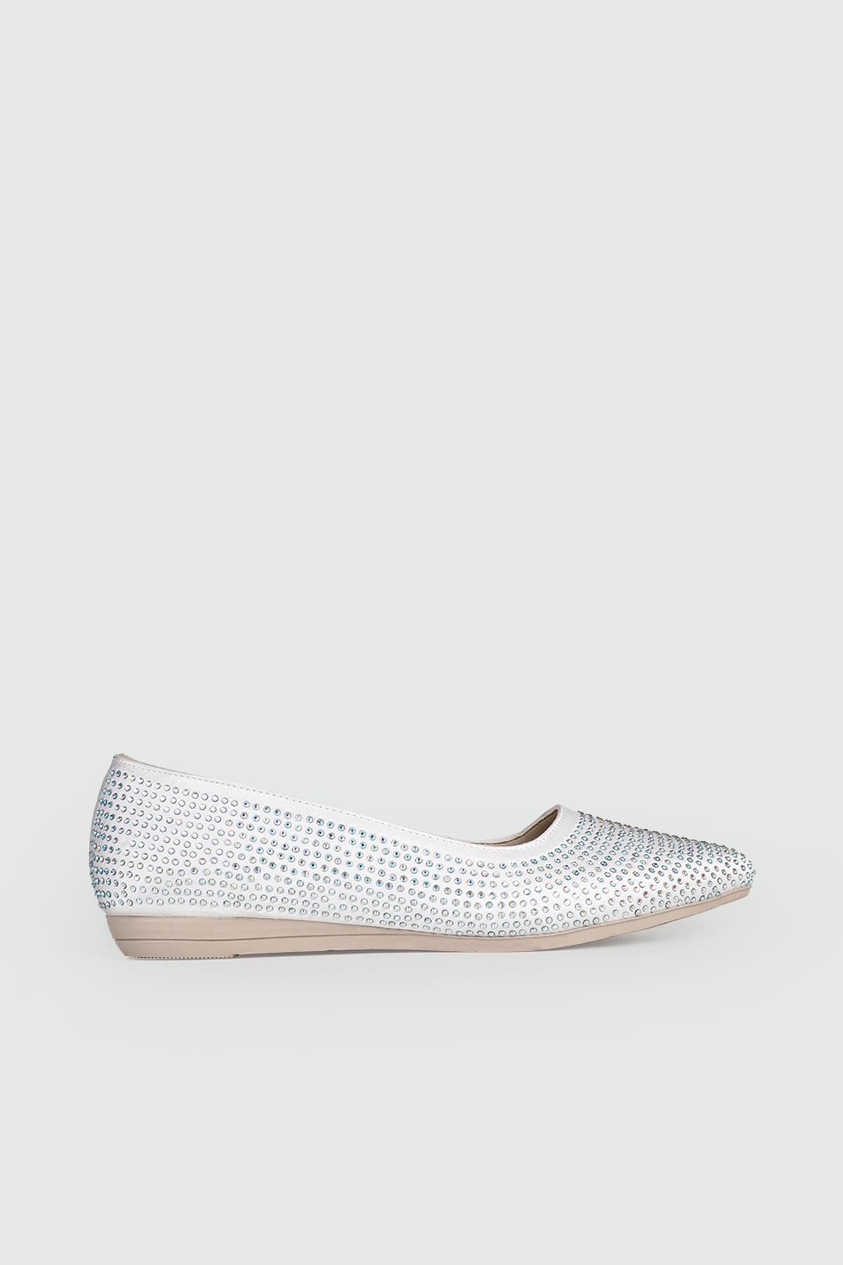 Sivri Burun Arkası Açık Fiyonklu Gümüş Kadın Ayakkabı ŞM-225 Kadın Babet Carla Bella My Bella ŞM-1060 Kadın 25Y