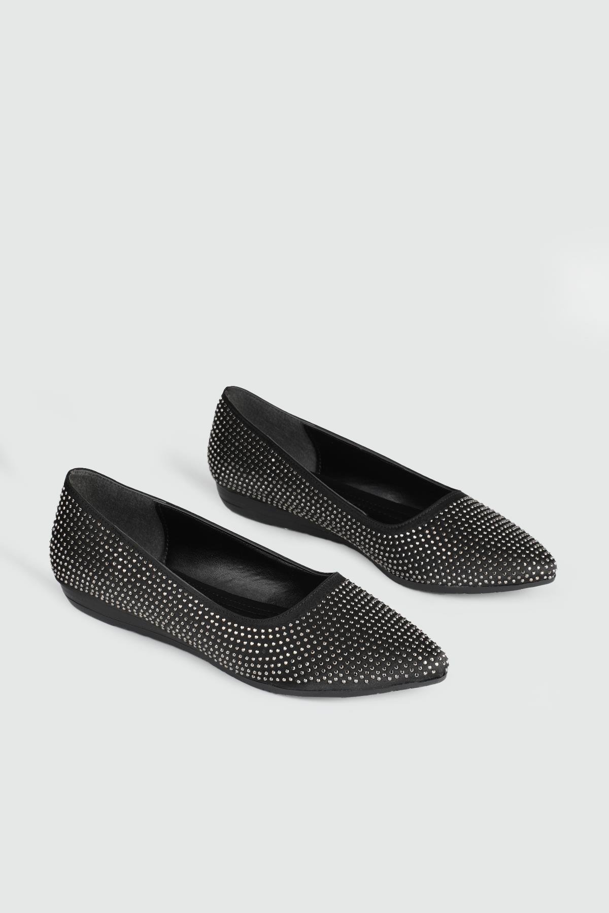 Sivri Burun Arkası Açık Fiyonklu Siyah Kadın Ayakkabı ŞM-225 Kadın Babet Carla Bella My Bella ŞM-1060 Kadın 25Y