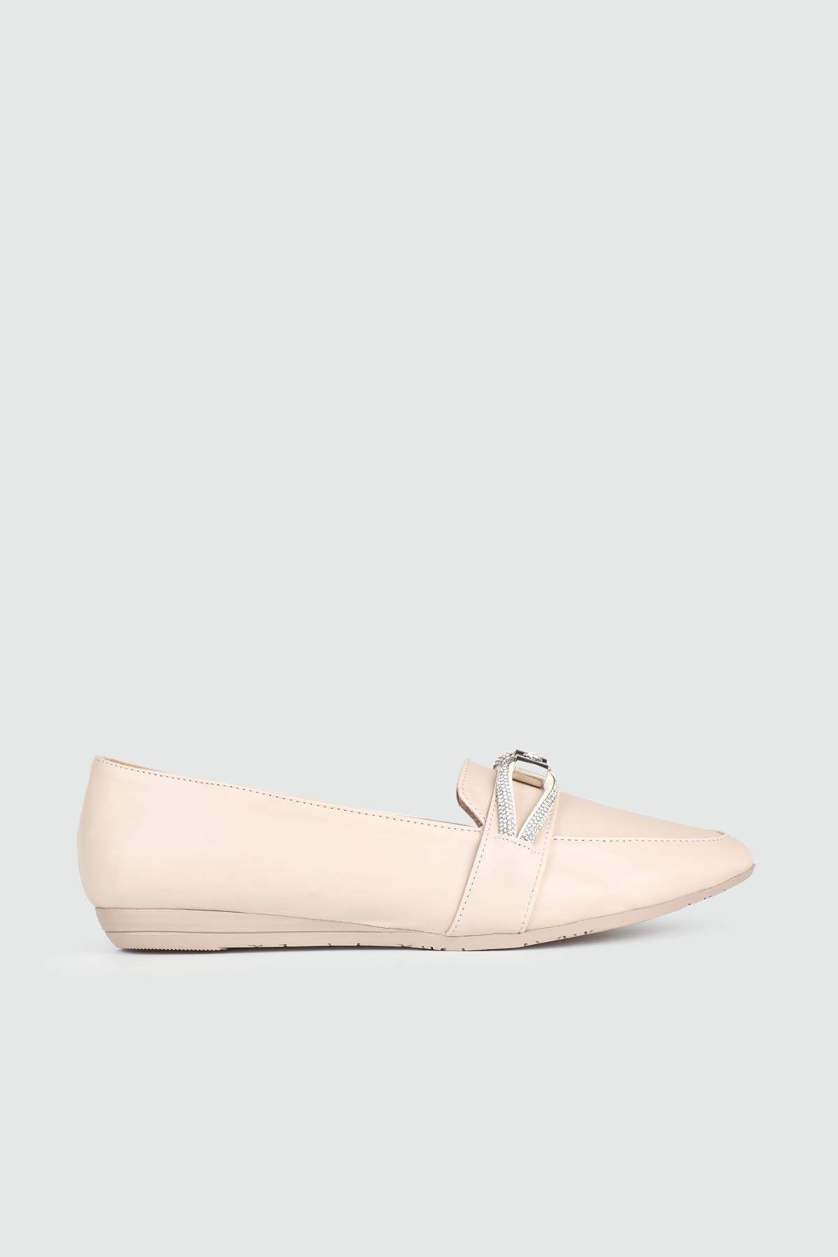 Sivri Burun Arkası Açık Fiyonklu Ten Kadın Ayakkabı ŞM-2010 Kadın Babet Carla Bella My Bella ŞM-2010 Kadın 25Y