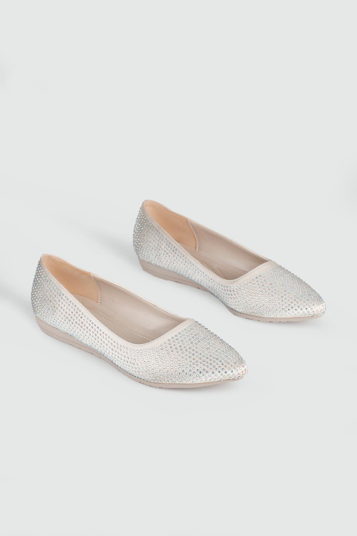 Sivri Burun Arkası Açık Fiyonklu Ten Kadın Ayakkabı ŞM-225 Kadın Babet Carla Bella My Bella ŞM-1060 Kadın 25Y