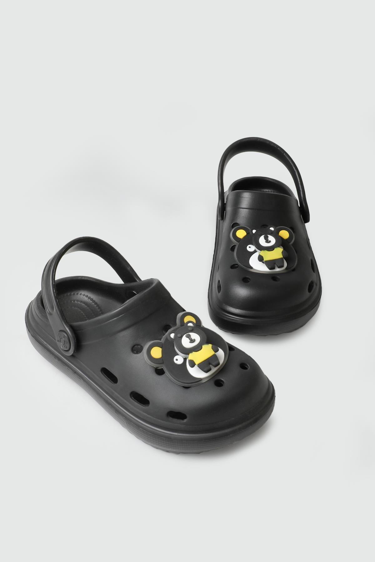 Siyah Çocuk Terlik TWİNGO 755 Çocuk Crocs Terlik Twingo TWİNGO 25Y 755 EMOJİLİ FLT