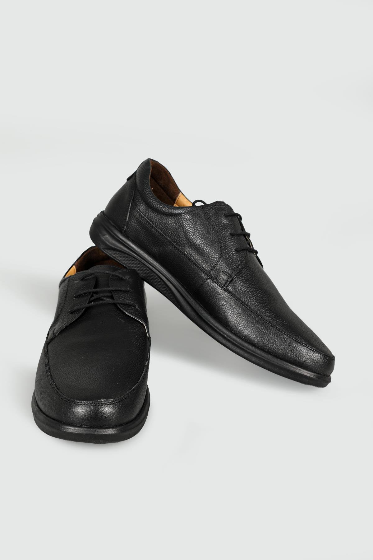 Sıyah Erkek Ayakkabı Erkek Rahat & Confort Anatomik Wow Plus GAMZE 473 MER BAĞLI