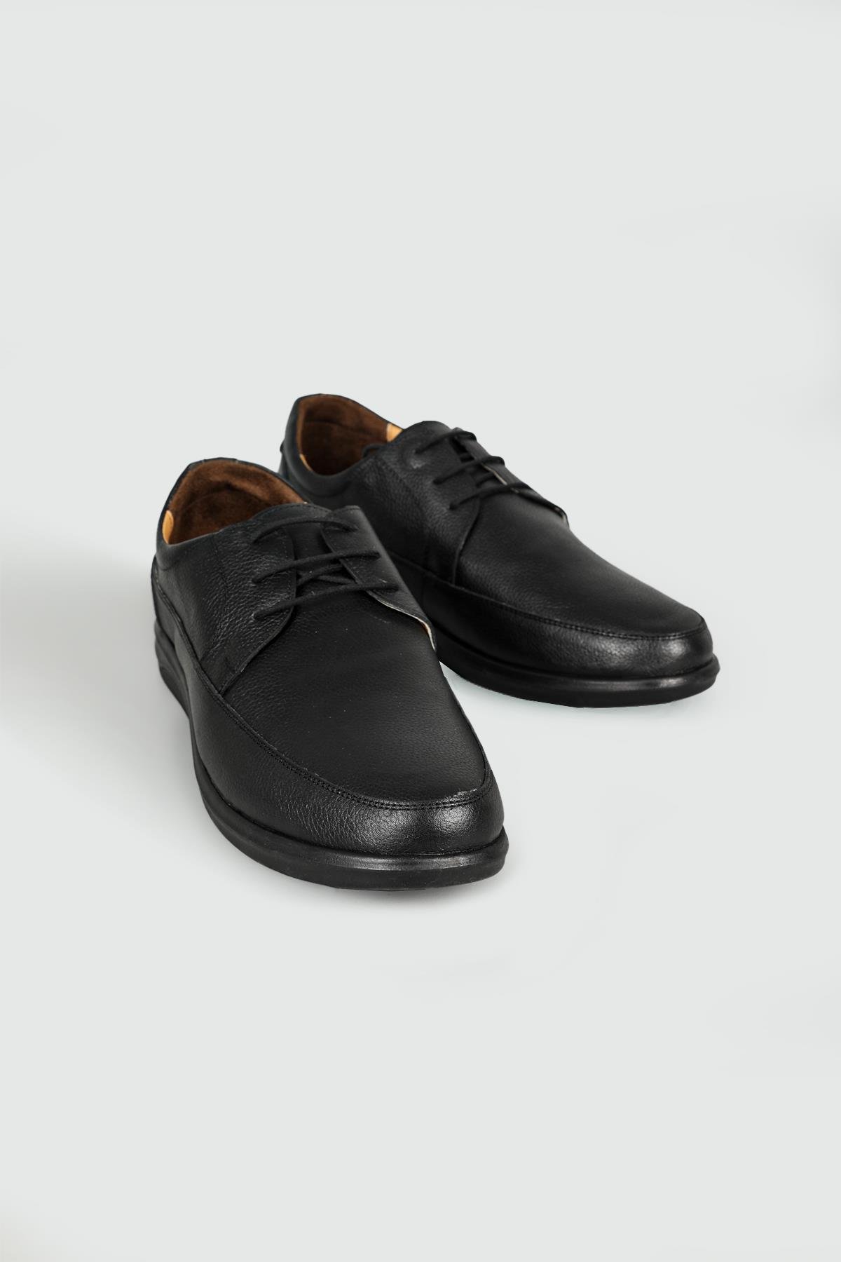 Sıyah Erkek Ayakkabı Erkek Rahat & Confort Anatomik Wow Plus GAMZE 473 MER BAĞLI