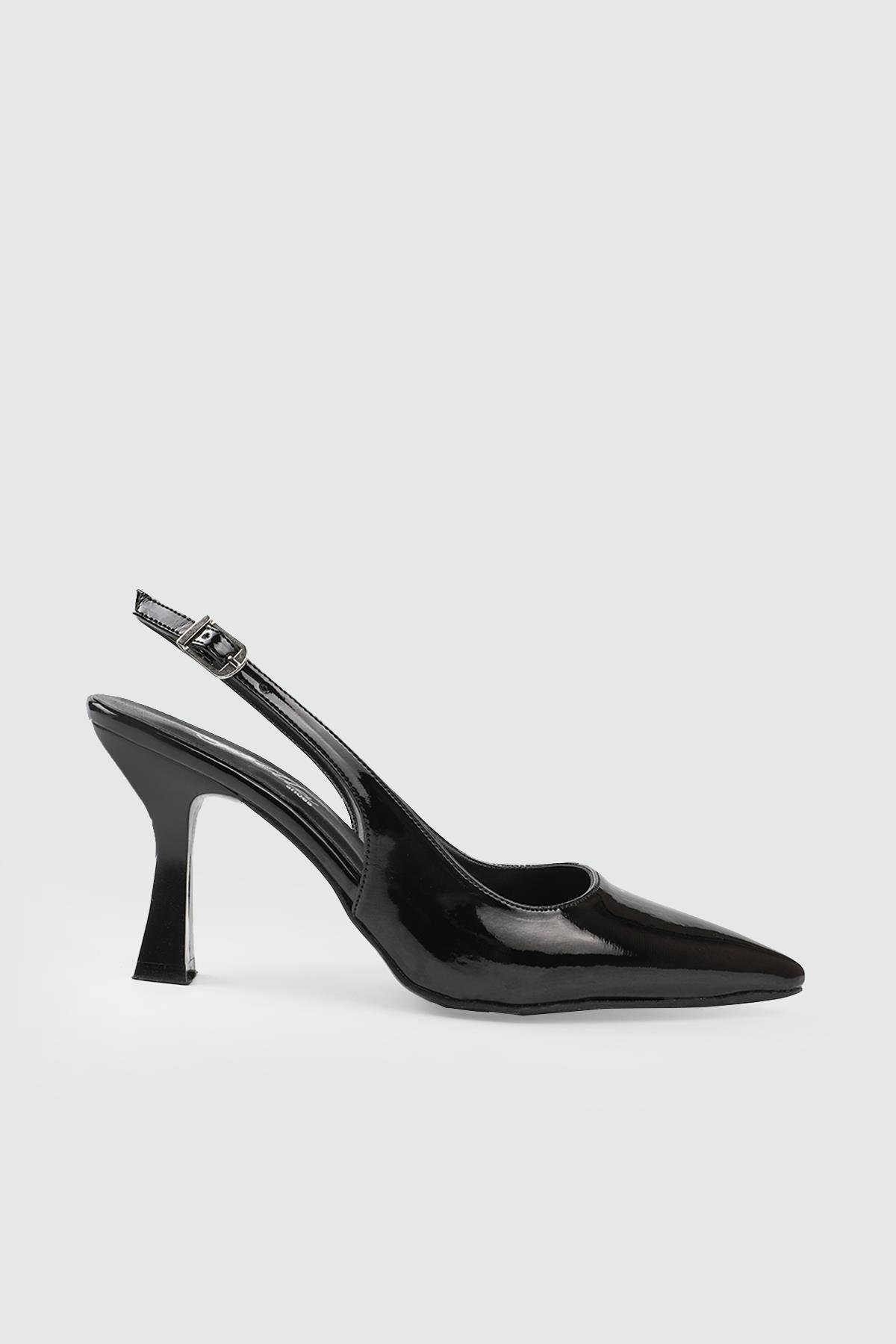 Stiletto Yüksek Topuklu Siyah Rugan Kadın Ayakkabı MS-YAS33 Kadın Yüksek Topuklu Carla Bella My Bella MS-YAS33 Kadın 25Y