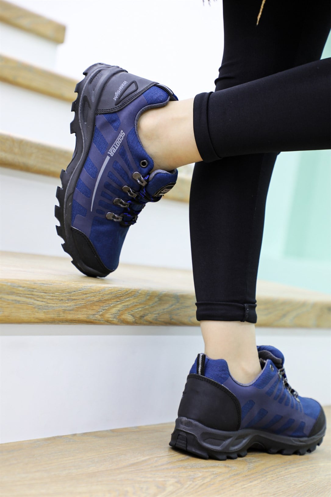 Su Geçirmez Nefes Alır Tekstil Lacivert Unisex Spor Ayakkabı 5550 Unisex Outdoor Scooter SCOOTER 5550 UNİSEX AYAK