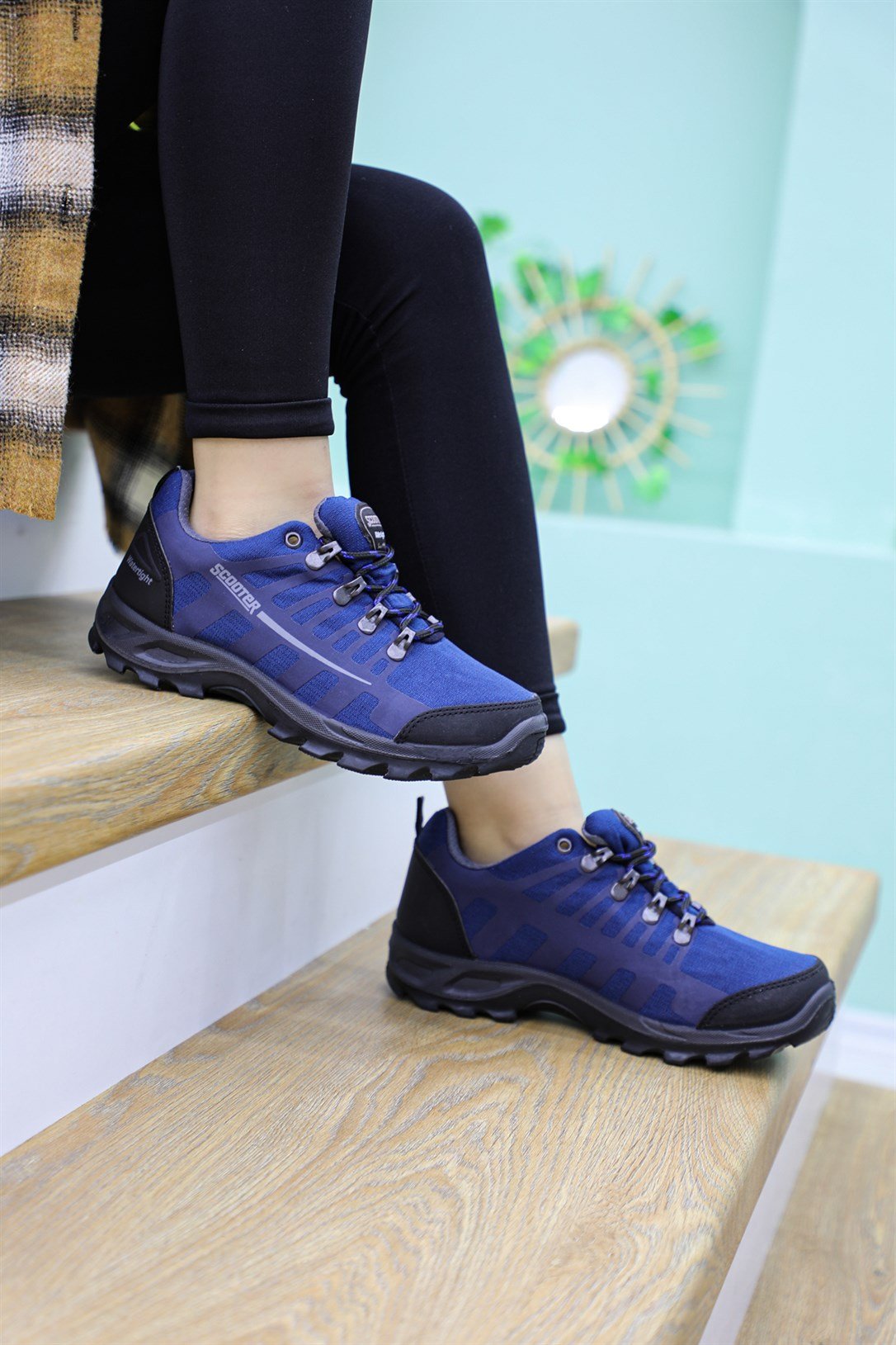 Su Geçirmez Nefes Alır Tekstil Lacivert Unisex Spor Ayakkabı 5550 Unisex Outdoor Scooter SCOOTER 5550 UNİSEX AYAK