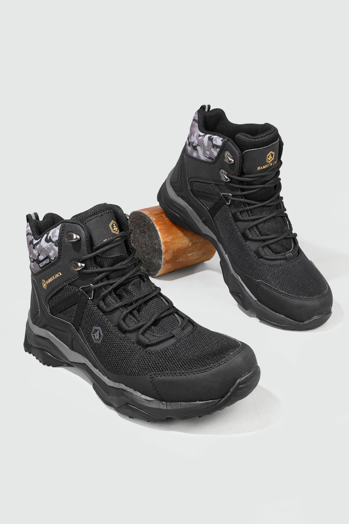 Su Geçirmez Siyah Erkek Spor Ayakkabı 21752 Erkek Outdoor Hammer Jack HAMMERJACK 21752 MER BOT