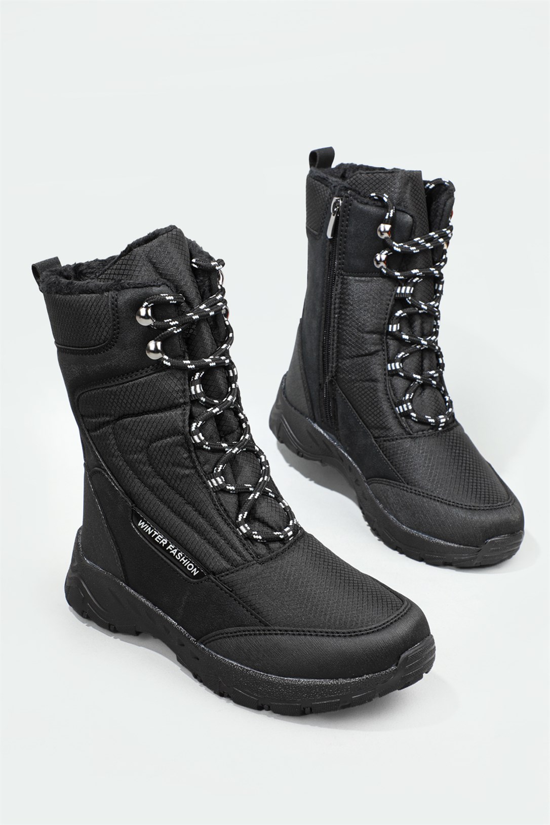 Su Geçirmez Siyah Kadın Bot 7610 Kadın Kar Botu Twingo TWİNGO 7610 Kadın Karbotu