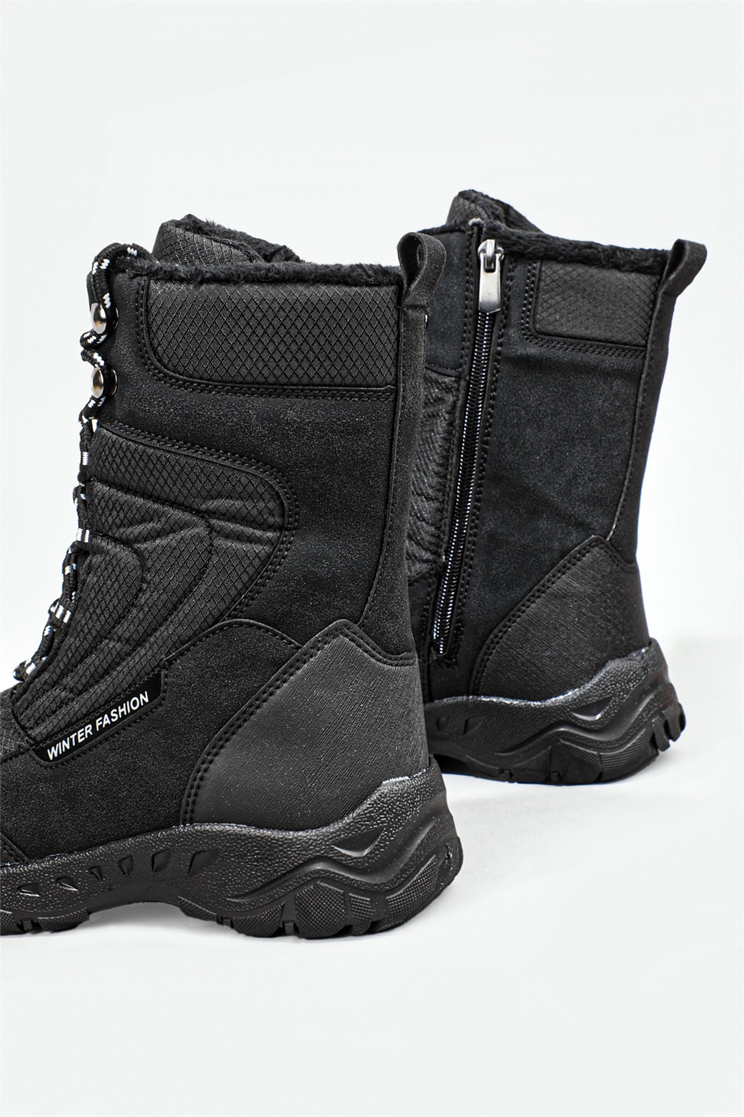 Su Geçirmez Siyah Kadın Bot 7610 Kadın Kar Botu Twingo TWİNGO 7610 Kadın Karbotu