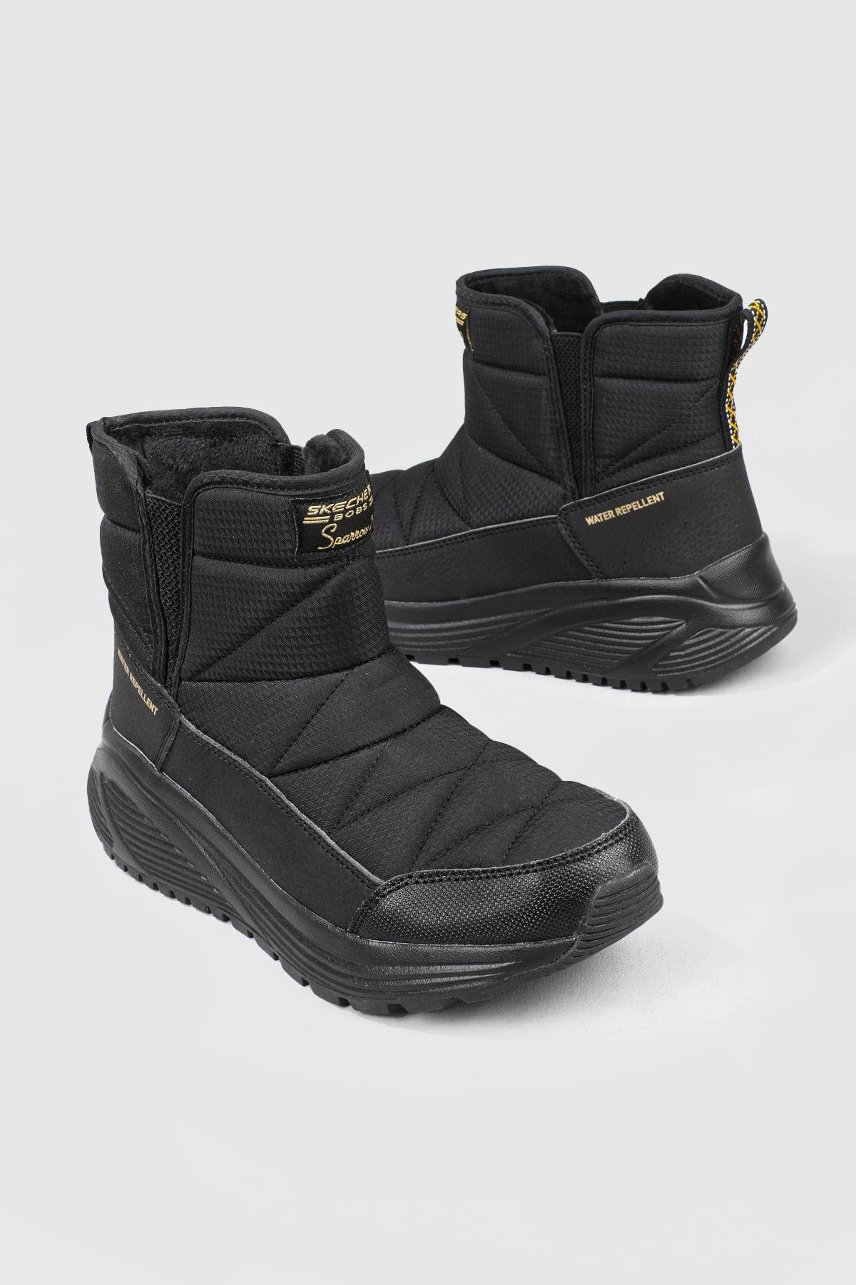 Su Geçirmez Siyah Kadın Bot BOBS SPARROW Kadın Kar Botu Skechers SKECHERS 117059 BOBS SPARR ZEN