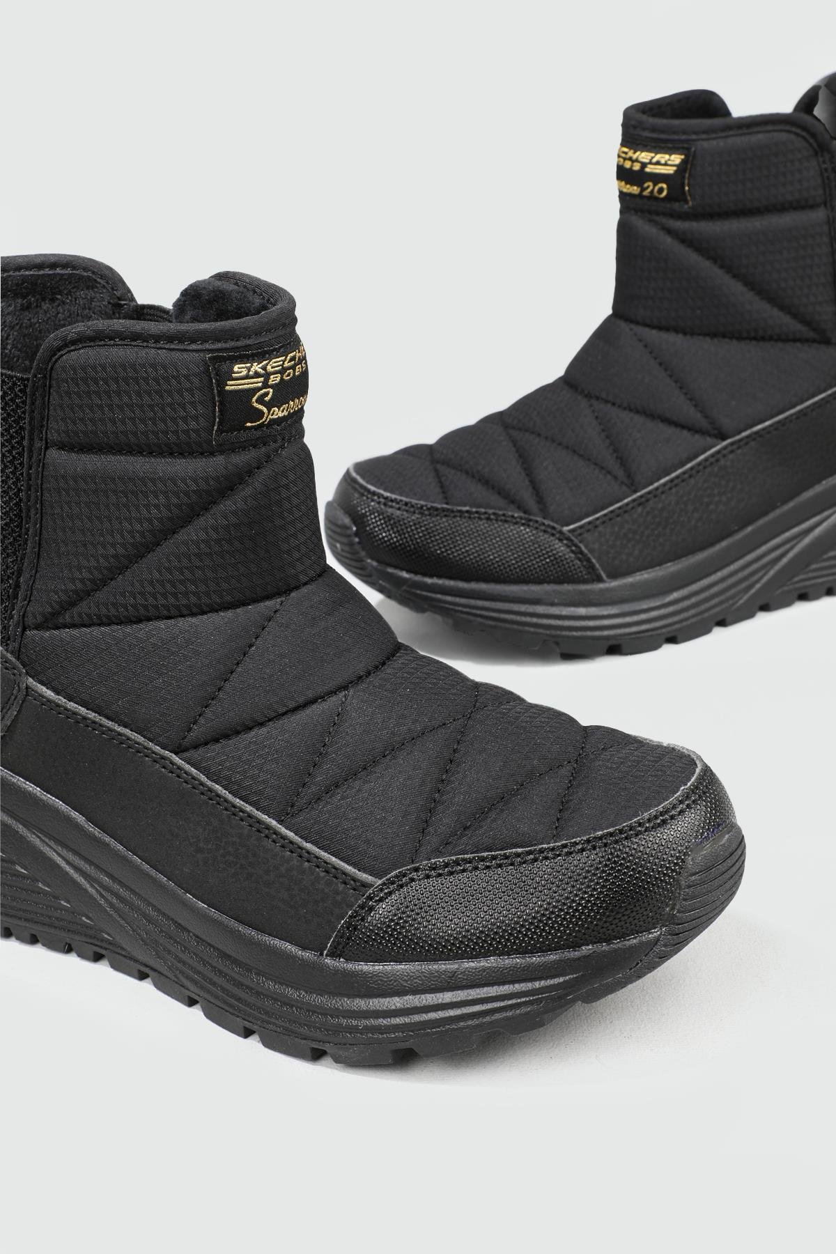Su Geçirmez Siyah Kadın Bot BOBS SPARROW Kadın Kar Botu Skechers SKECHERS 117059 BOBS SPARR ZEN