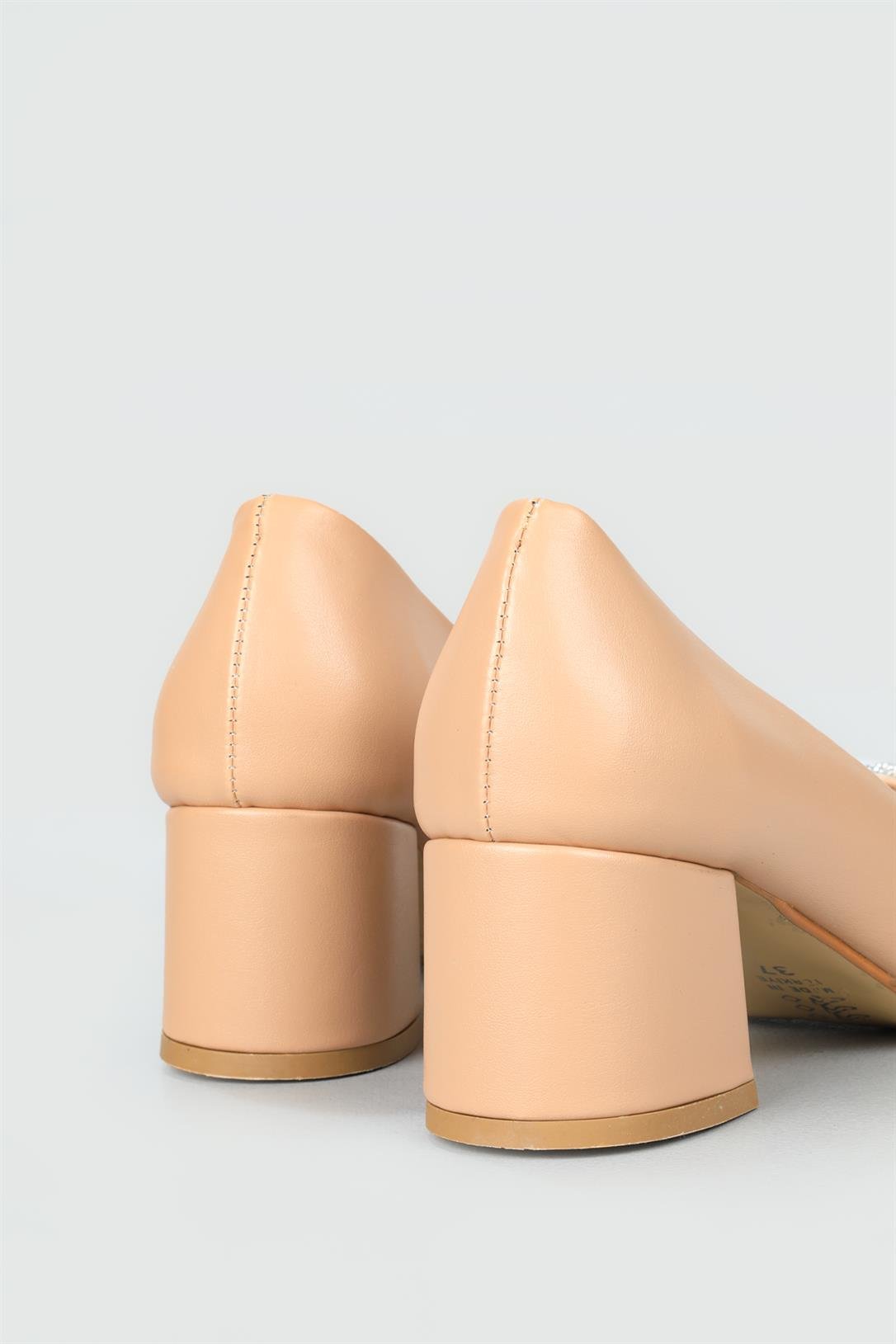 Taşlı 5 Cm Topuklu Günlük Nut Kadın Ayakkabı KD-618-1 Kadın Alçak Topuklu Carla Bella My Bella KD-617-1 Stiletto