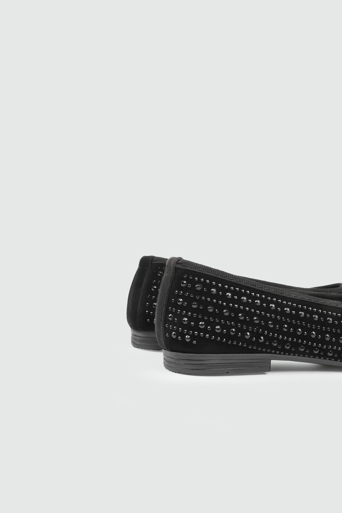 Taşlı Babet Siyah Kadın Ayakkabı SDY-116-038 Kadın Babet MyBella My Bella SDY-116-038 Kadın 25Y