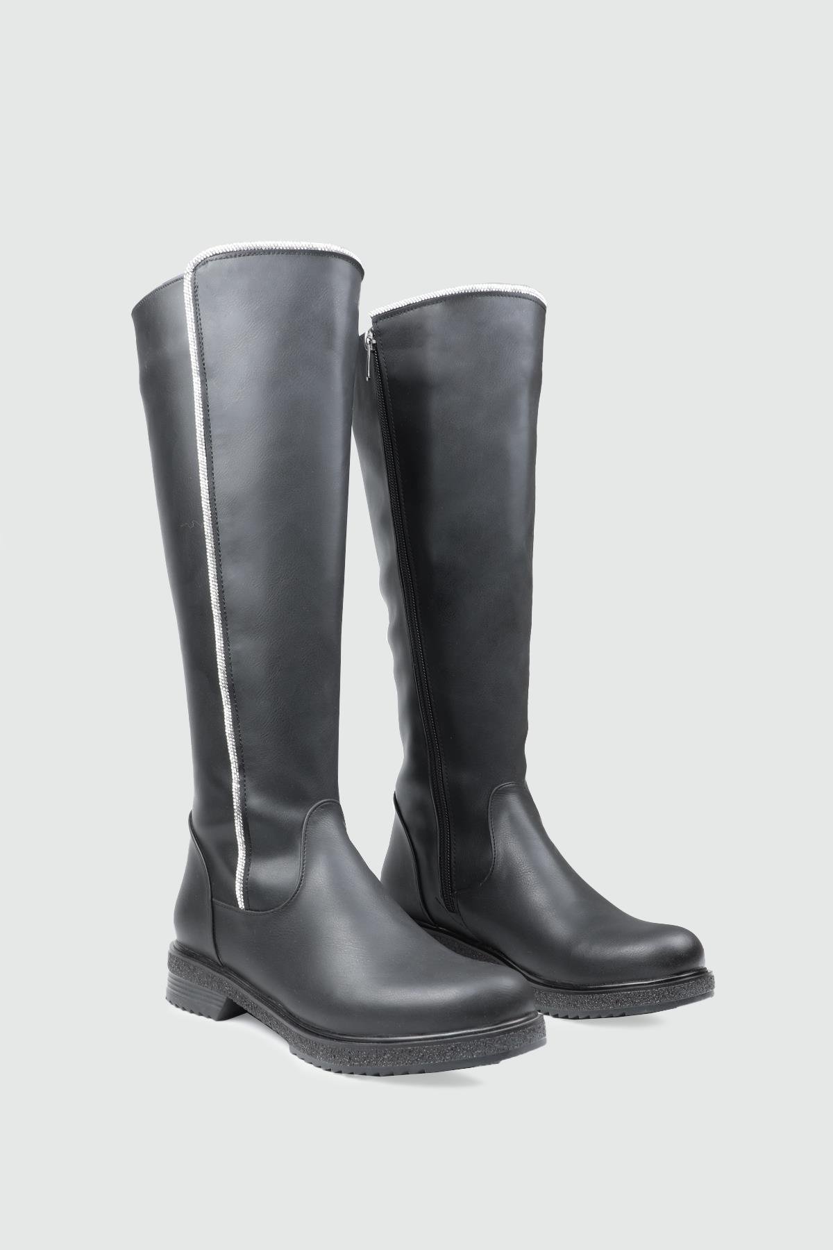 Taşlı Kadın Çizme Siyah Kadın Çizme MY BELLA FHM-1965 Kadın Çizme MyBella MY BELLA FHM-1965 KADIN 25K