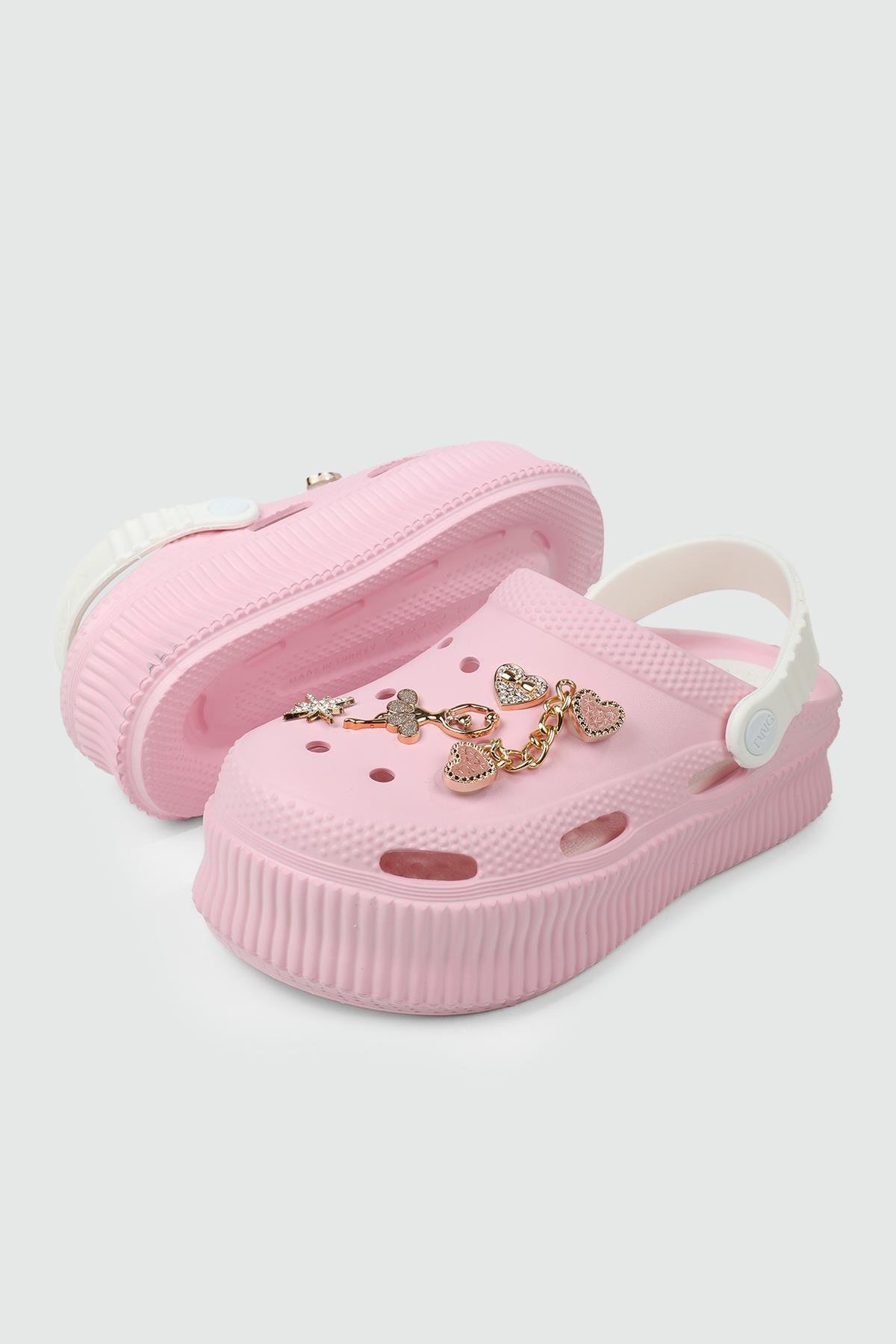 Taşlı Pembe Kadın Terlik TW312 Kadın Günlük Terlik Twingo TWİNGO 312 Taşlı 24Y