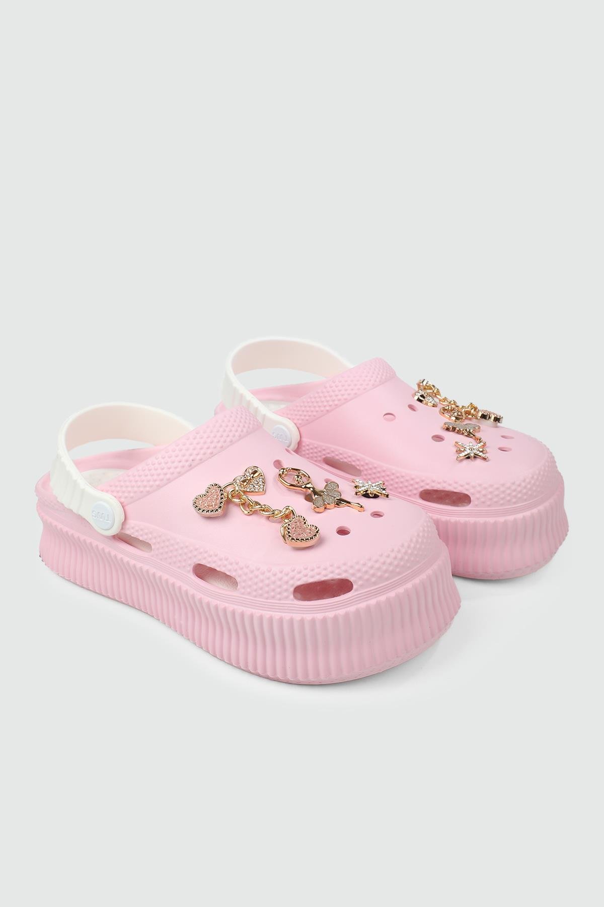 Taşlı Pembe Kadın Terlik TW312 Kadın Günlük Terlik Twingo TWİNGO 312 Taşlı 24Y