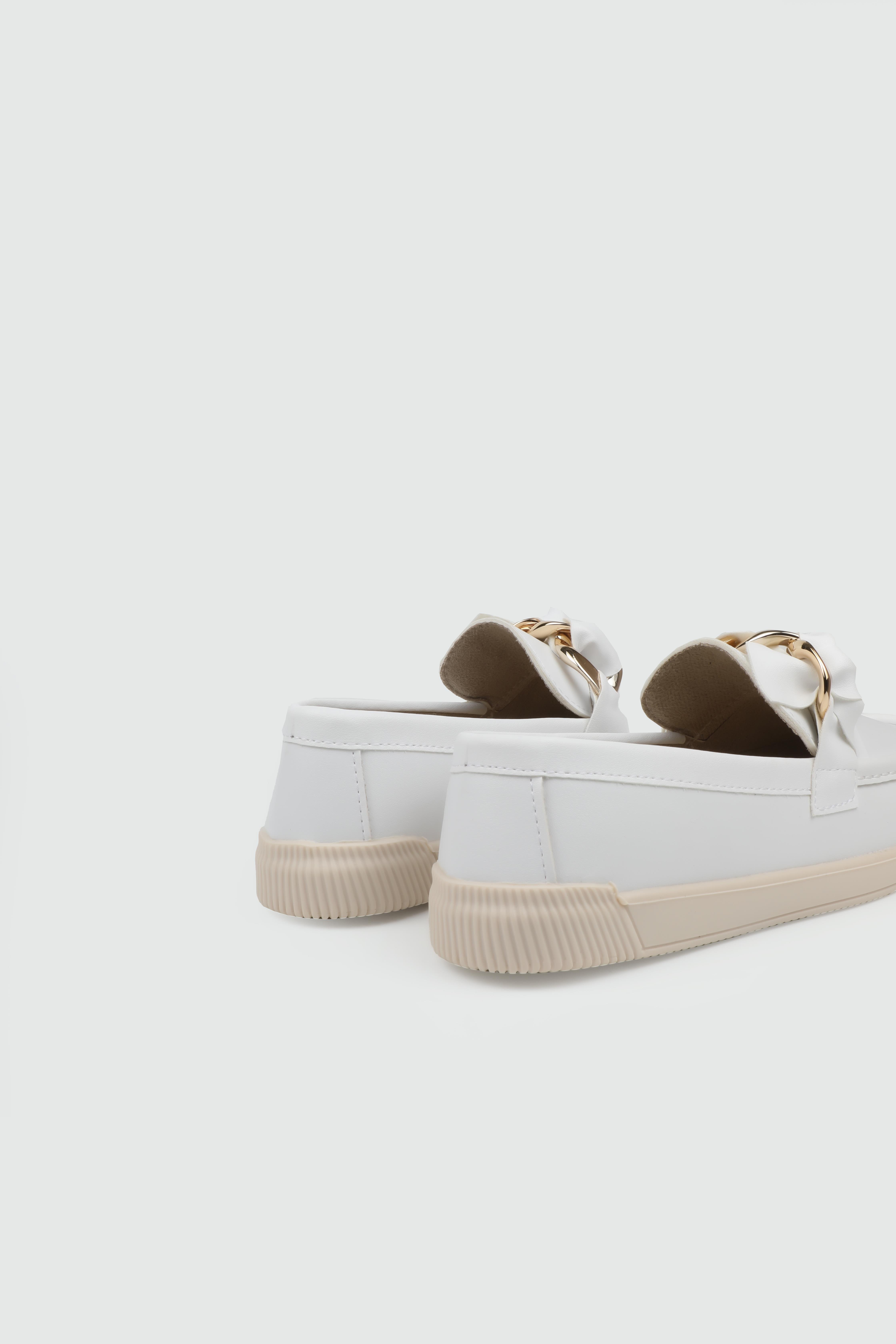 Tokalı Üç Biyeli Beyaz Kadın Ayakkabı MH-057 Kadın Günlük Ayakkabı MyBella MY BELLA MH-057 Kadın 24Y