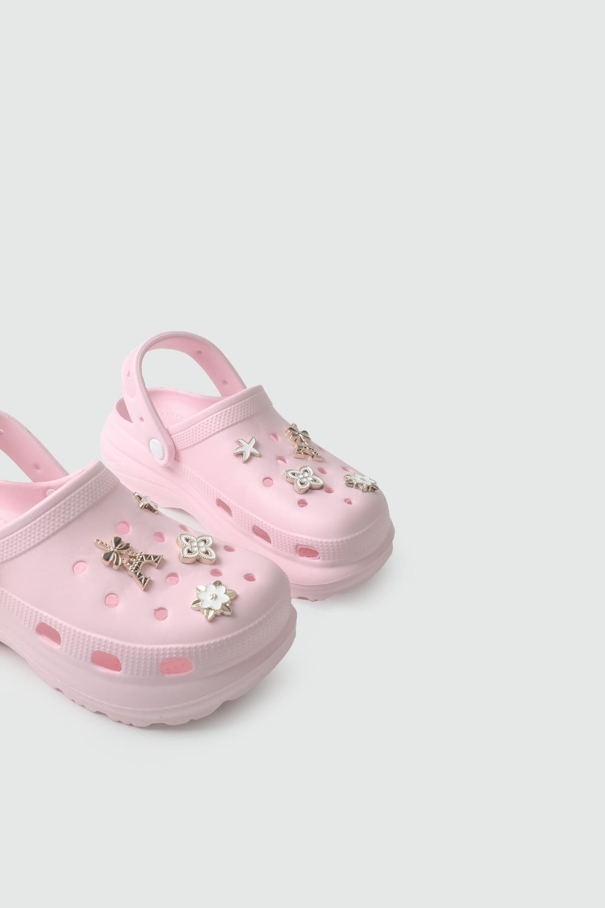 Tokalı Yüksek Taban Pembe Günlük Rahat TWİNGO 210 Kadın Crocs Terlik Twingo TWİNGO 25Y 210 GAR TAŞLI