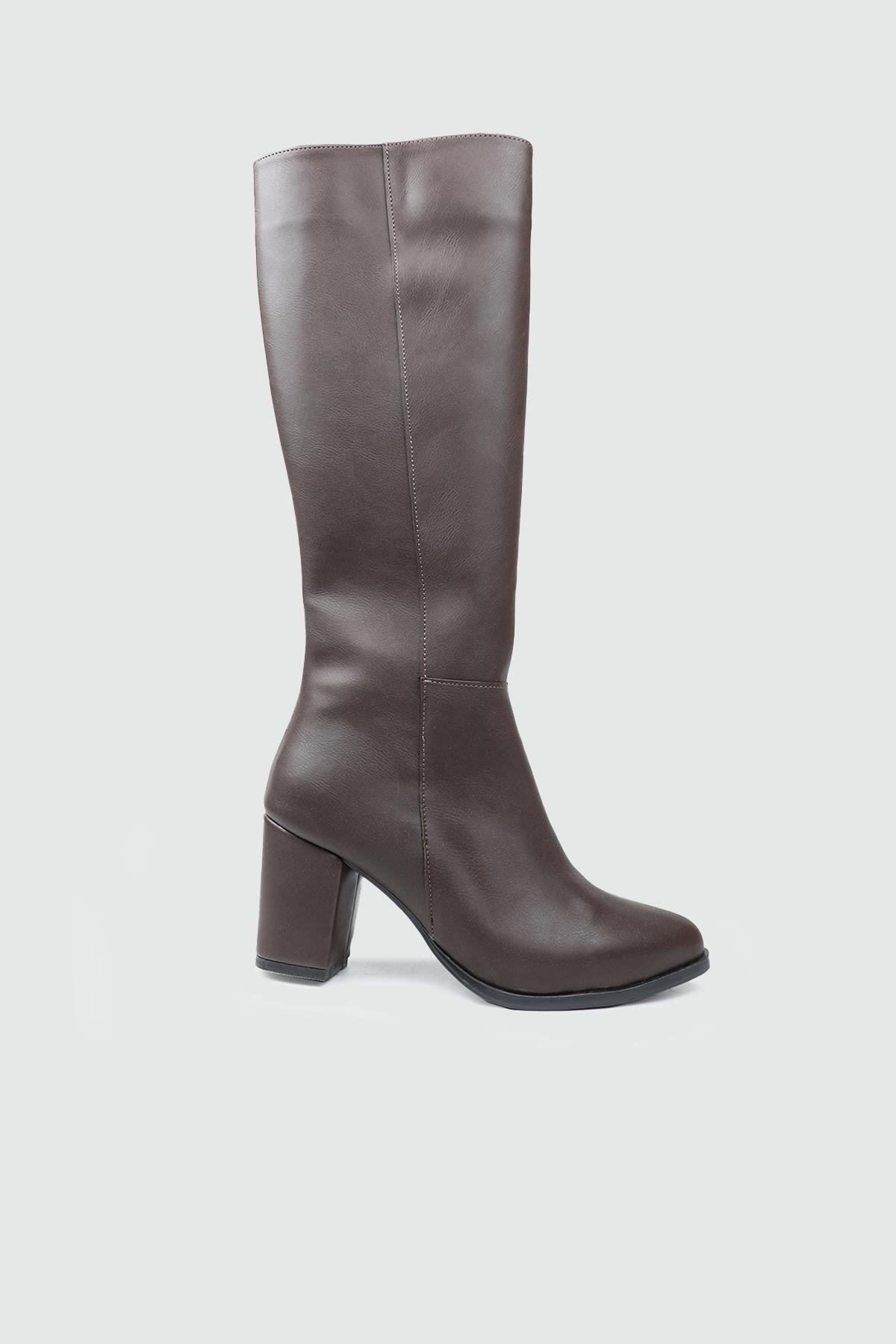 Topuklu Fermuarlı Çizme Kahve Kadın Bot My Bella AMS-500 Kadın Günlük Conford Bot MY BELLA My Bella AMS-500 Kadın 25K