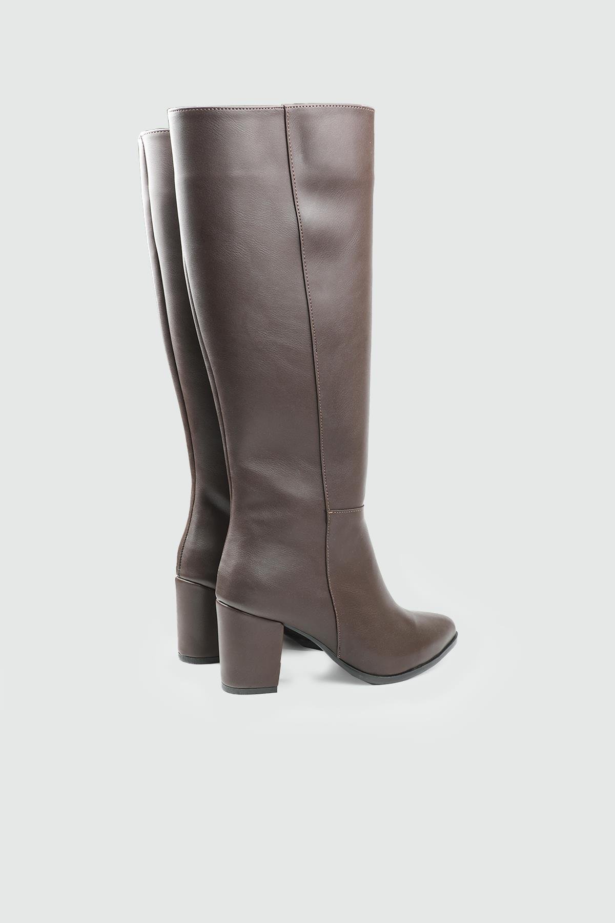 Topuklu Fermuarlı Çizme Kahve Kadın Bot My Bella AMS-500 Kadın Günlük Conford Bot MY BELLA My Bella AMS-500 Kadın 25K