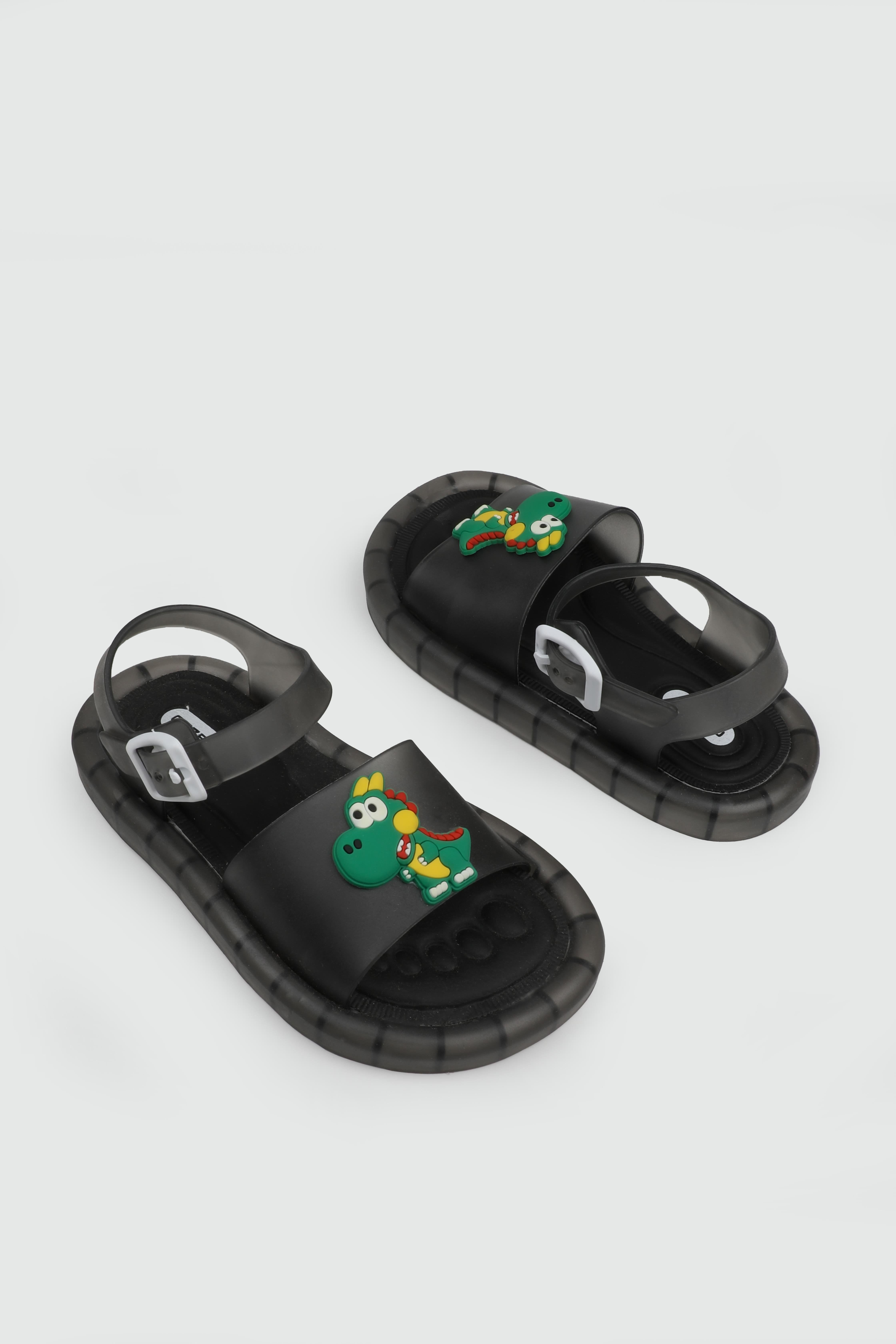 Yandan Tokalı Siyah Siyah Bebe Sandalet GEZER 0211 Çocuk Sandalet Gezer GEZER 0211 KAYROKA PATİK