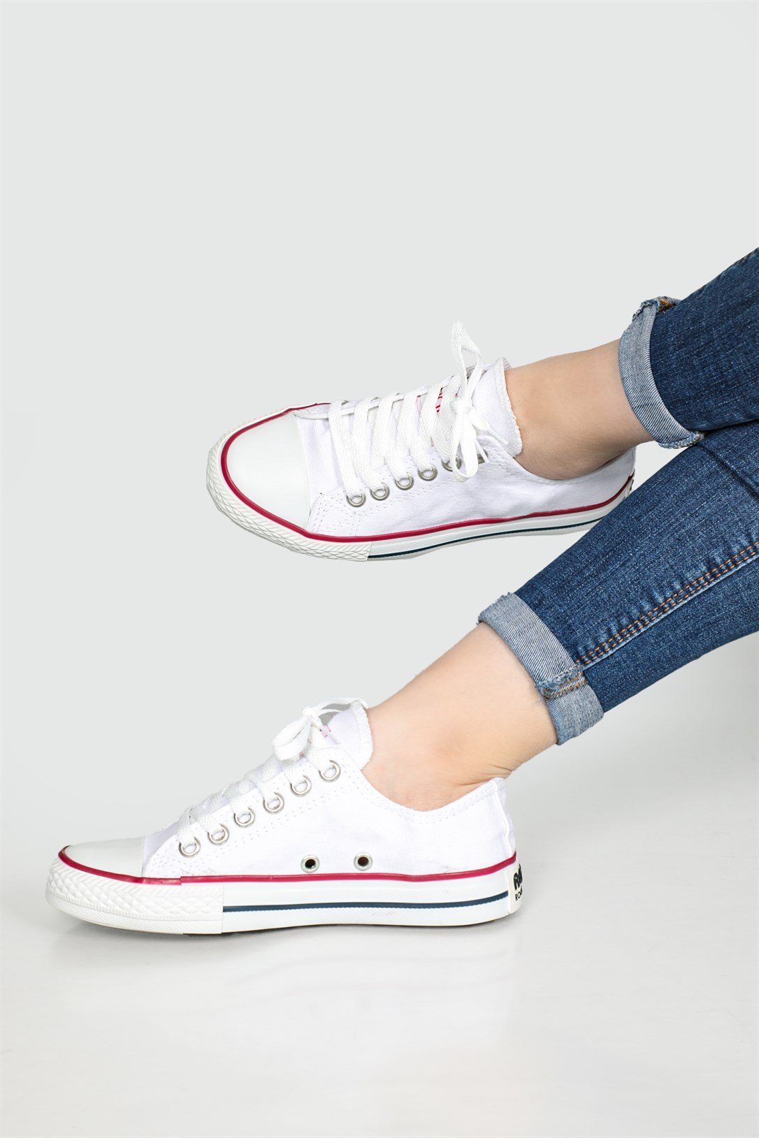 Yarım Boğazlı Keten Converse Beyaz Unisex Spor Ayakkabı 302 Unisex Günlük Spor Ayakkabı Rock Star Rooc Star 302 İNCE KISA 22y