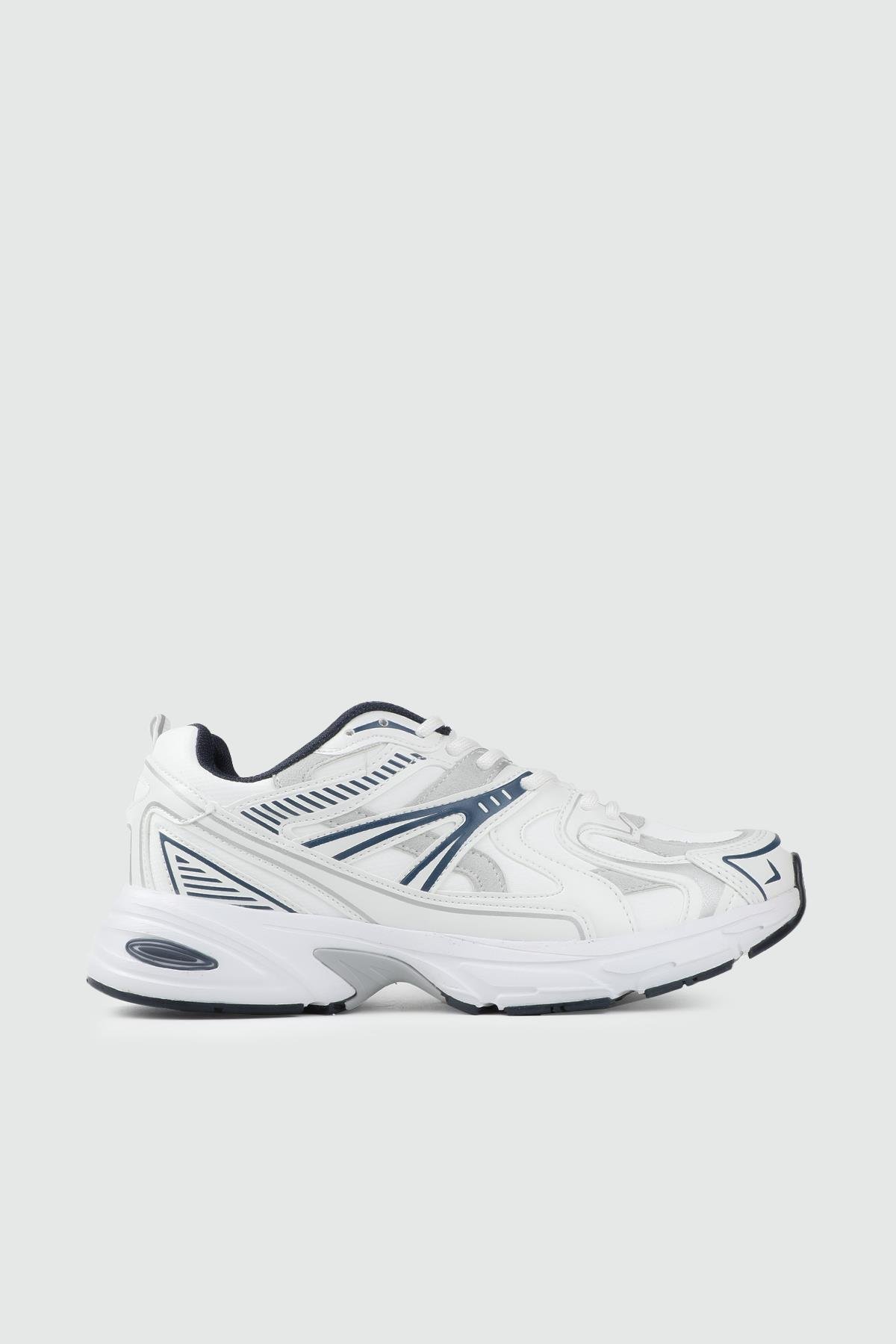 Yüksek Tabanlı Rahat Nefes Alır Beyaz Laci Kadın Spor Ayakkabı FLET 359 CİLT KADIN 25K Kadın Günlük Spor Ayakkabı FLET FLET 359 CİLT KADIN 25K