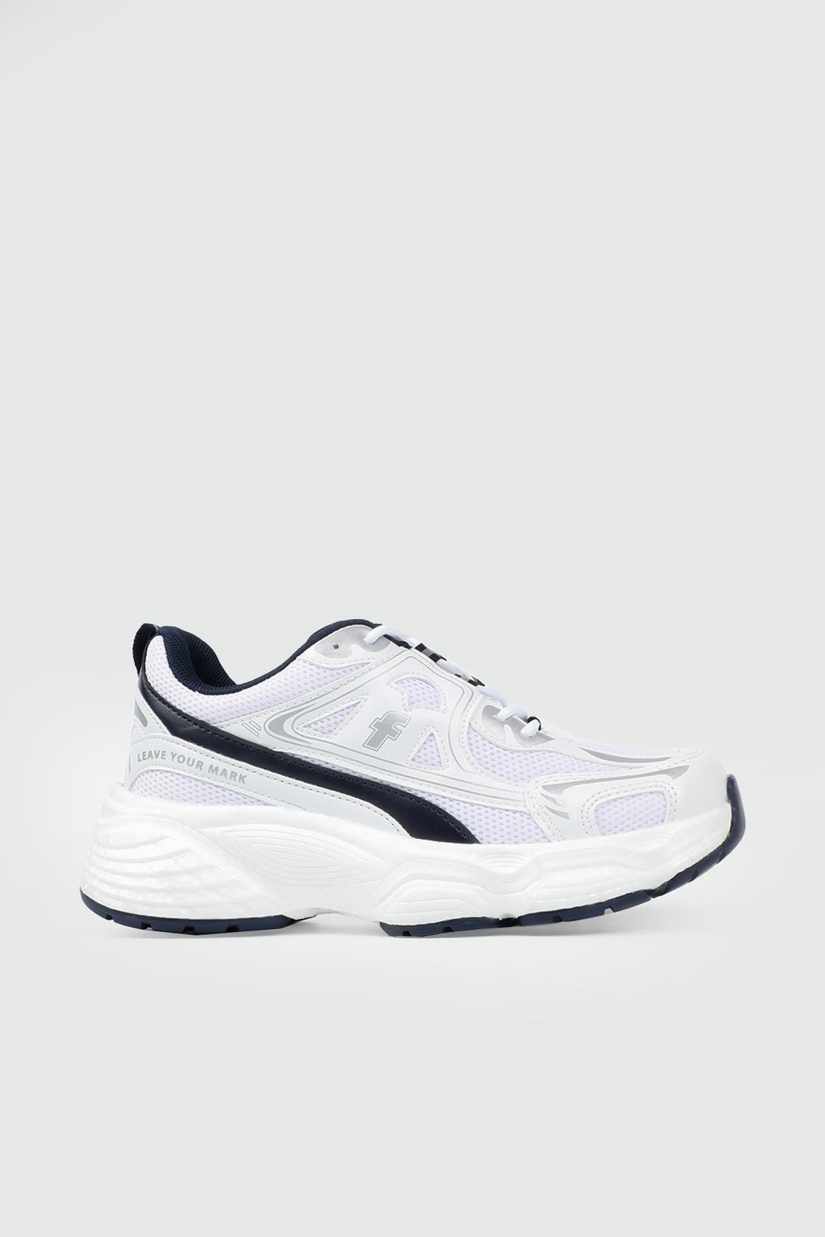 Yüksek Tabanlı Rahat Nefes Alır Beyaz Laci Kadın Spor Ayakkabı FLT207 Kadın Günlük Spor Ayakkabı FLET FLET 329 Kadın 25Y