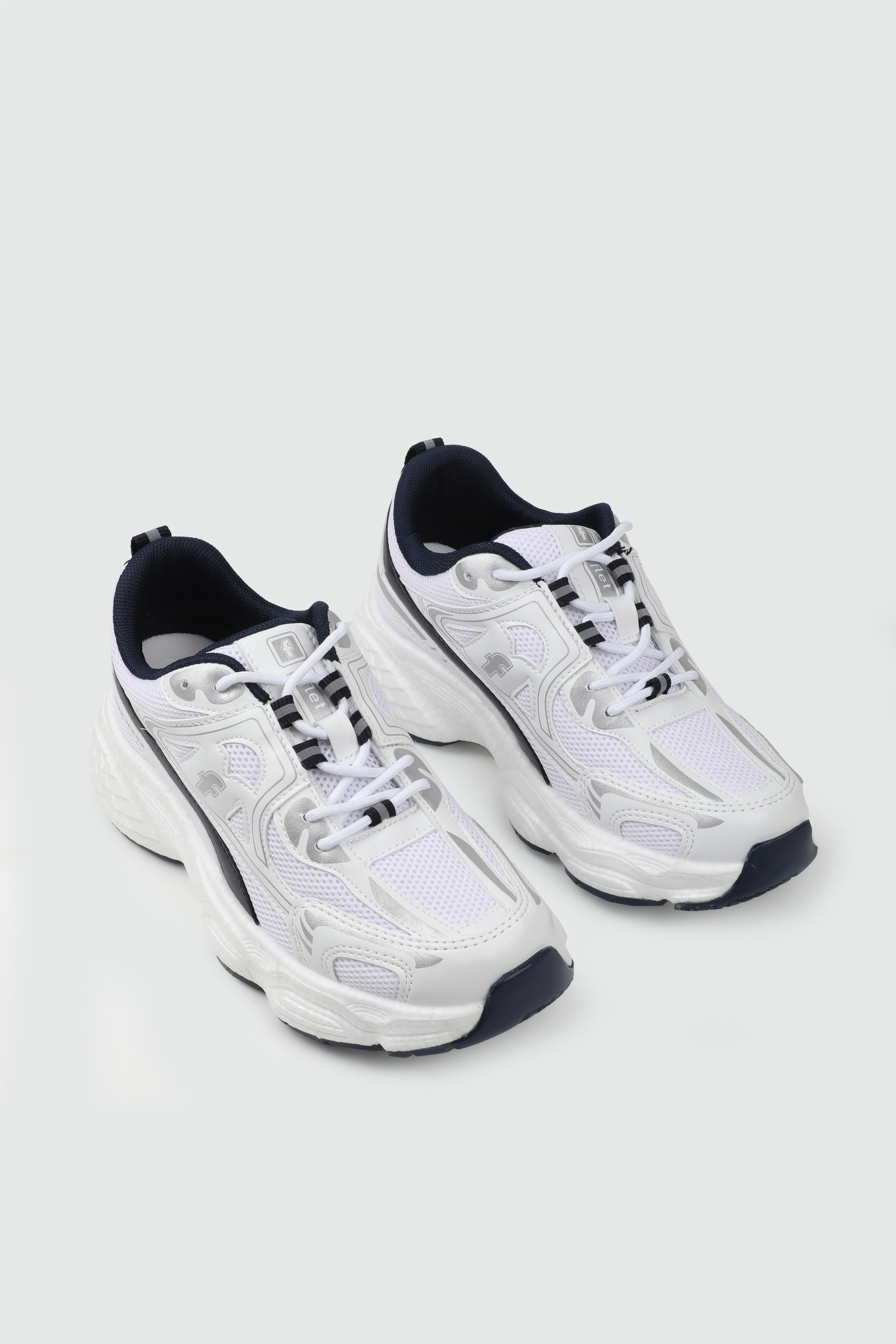 Yüksek Tabanlı Rahat Nefes Alır Beyaz Laci Kadın Spor Ayakkabı FLT207 Kadın Günlük Spor Ayakkabı FLET FLET 329 Kadın 25Y