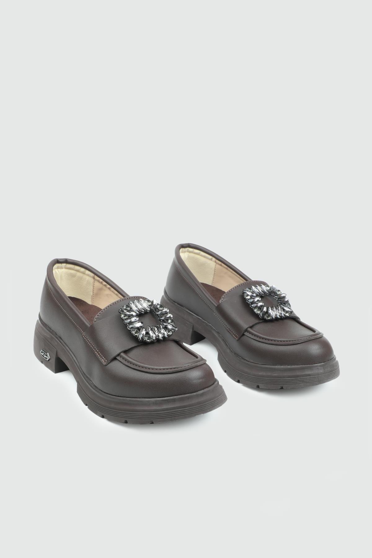 Yüksek Topuklu Arkası Açık Kahve Kadın Ayakkabı MS-YAS38 Kadın Yüksek Topuklu Carla Bella My Bella MS-FAB113/1 Kadın 25K