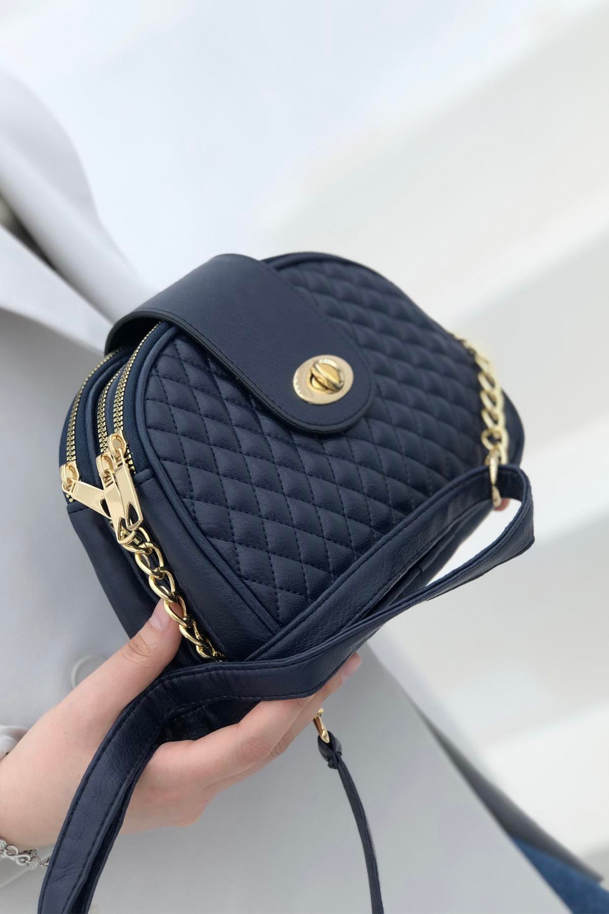 Zincir Askılı Sıyah Kadın Çanta 1238 Omuz Çantası Varona 196307889