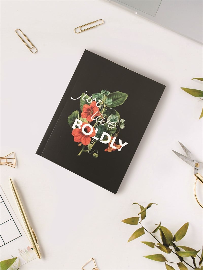 Just Live Boldly Ciltli Defter 