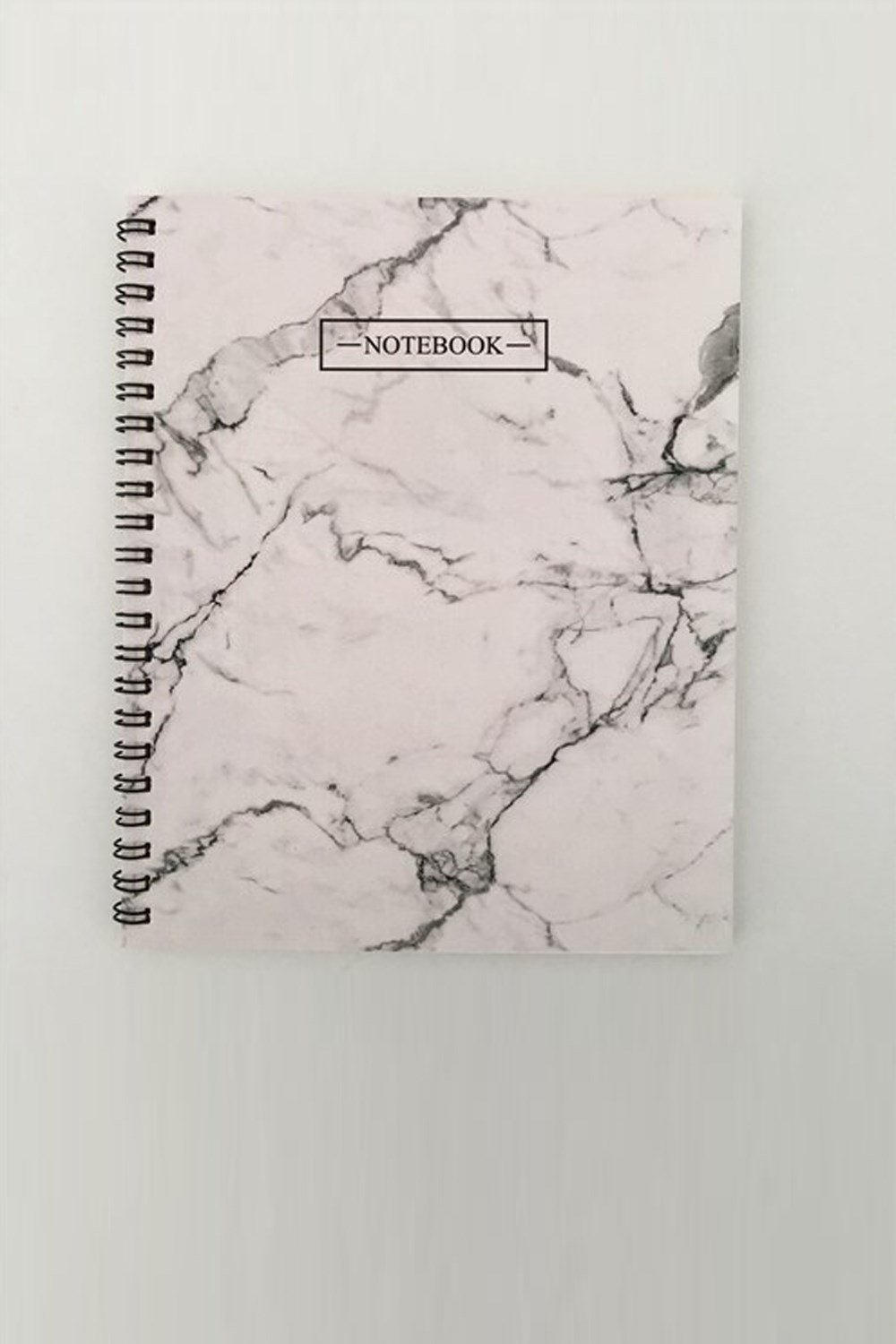 Beyaz Mermer Spiralli Defter