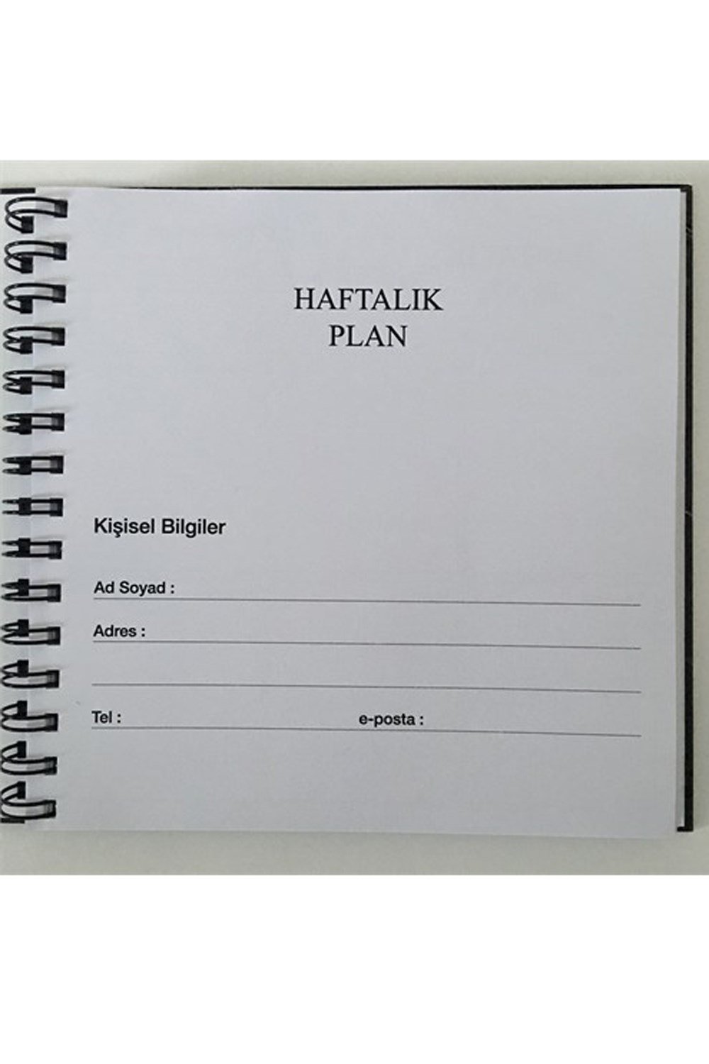 Haftalık Plan siyah Mermer