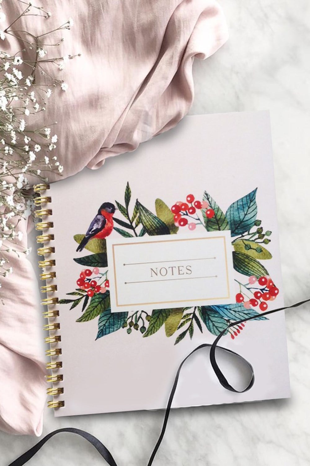 Kuşlu Spiralli Defter
